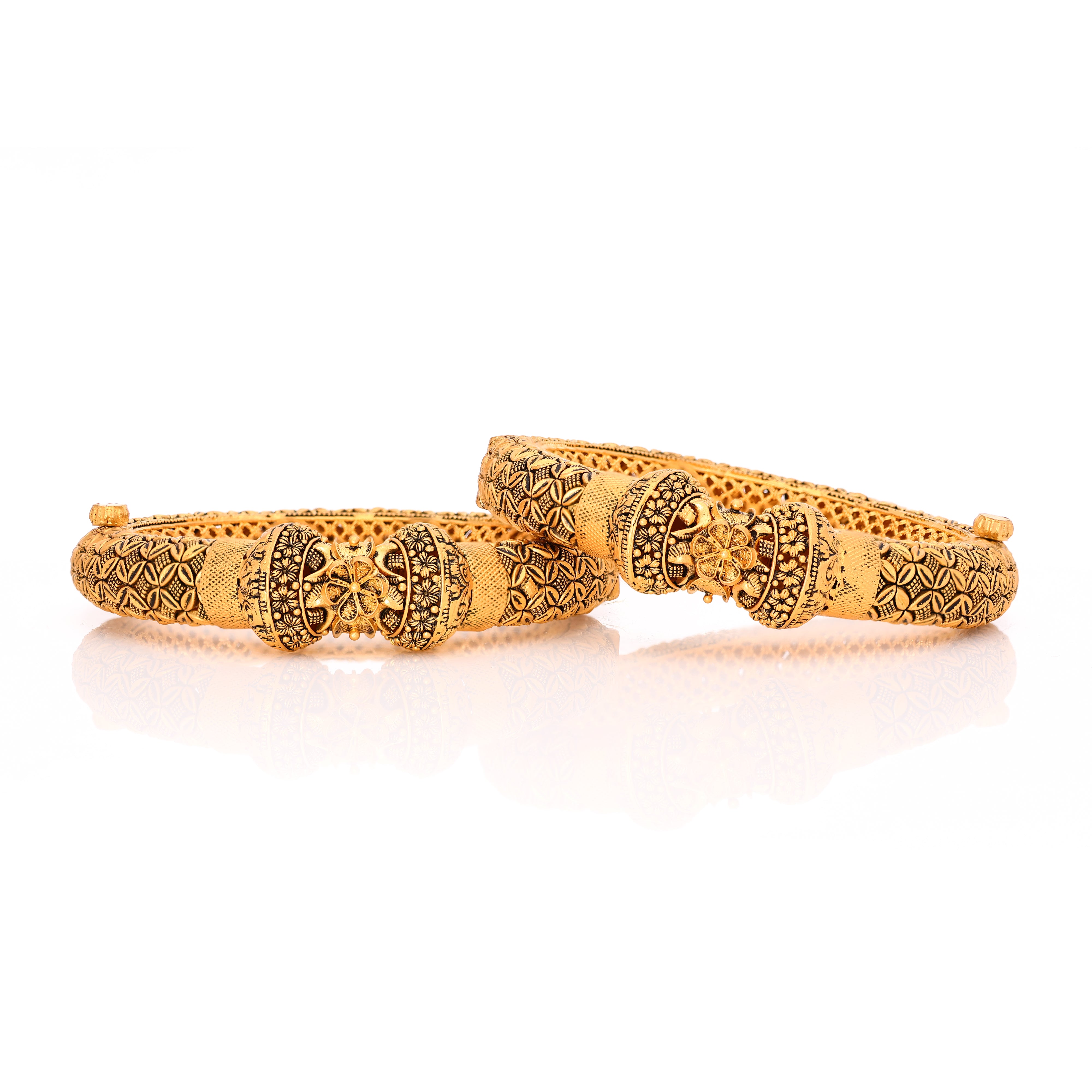 Fleur D' Gold Bangles