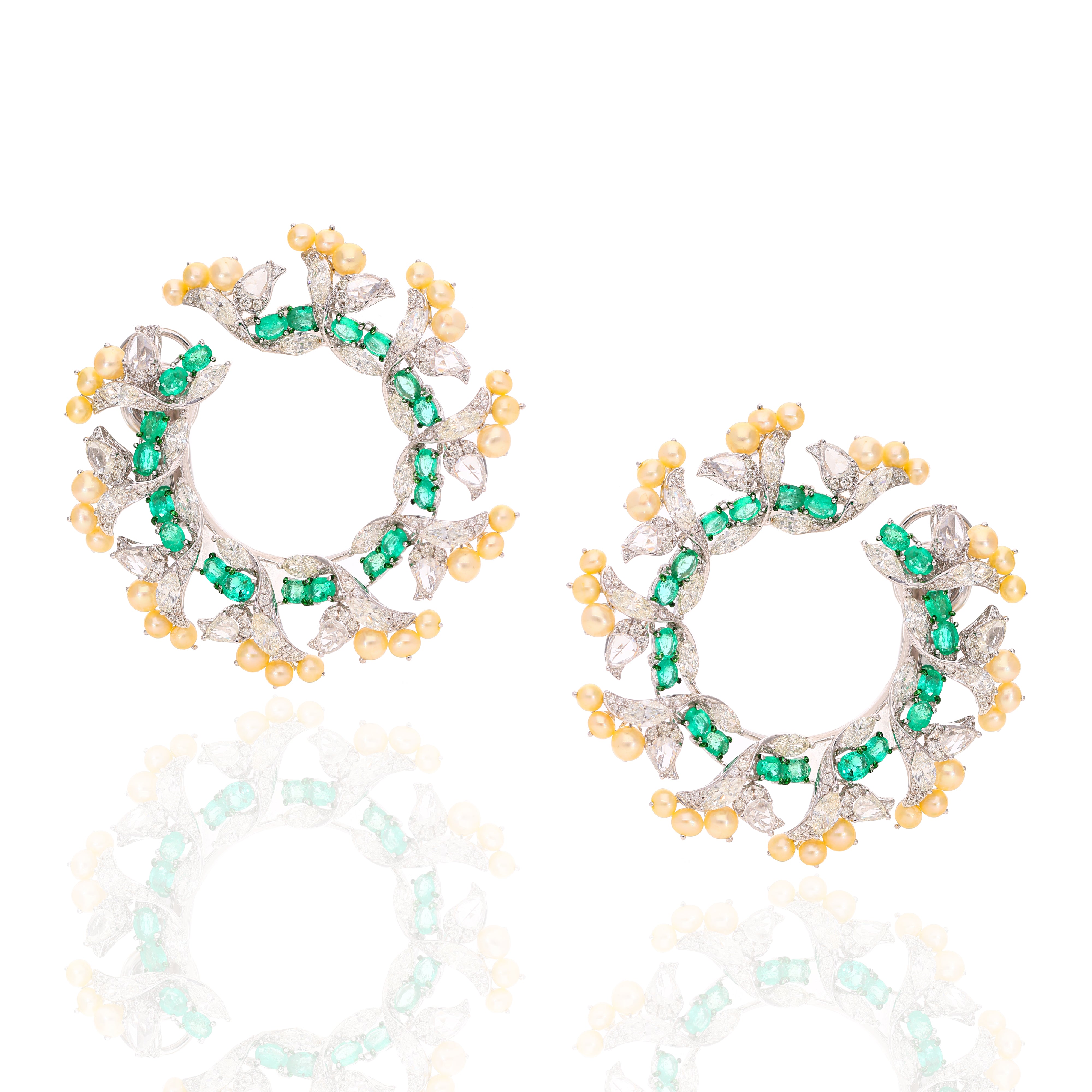 Citrine Halo Hoops