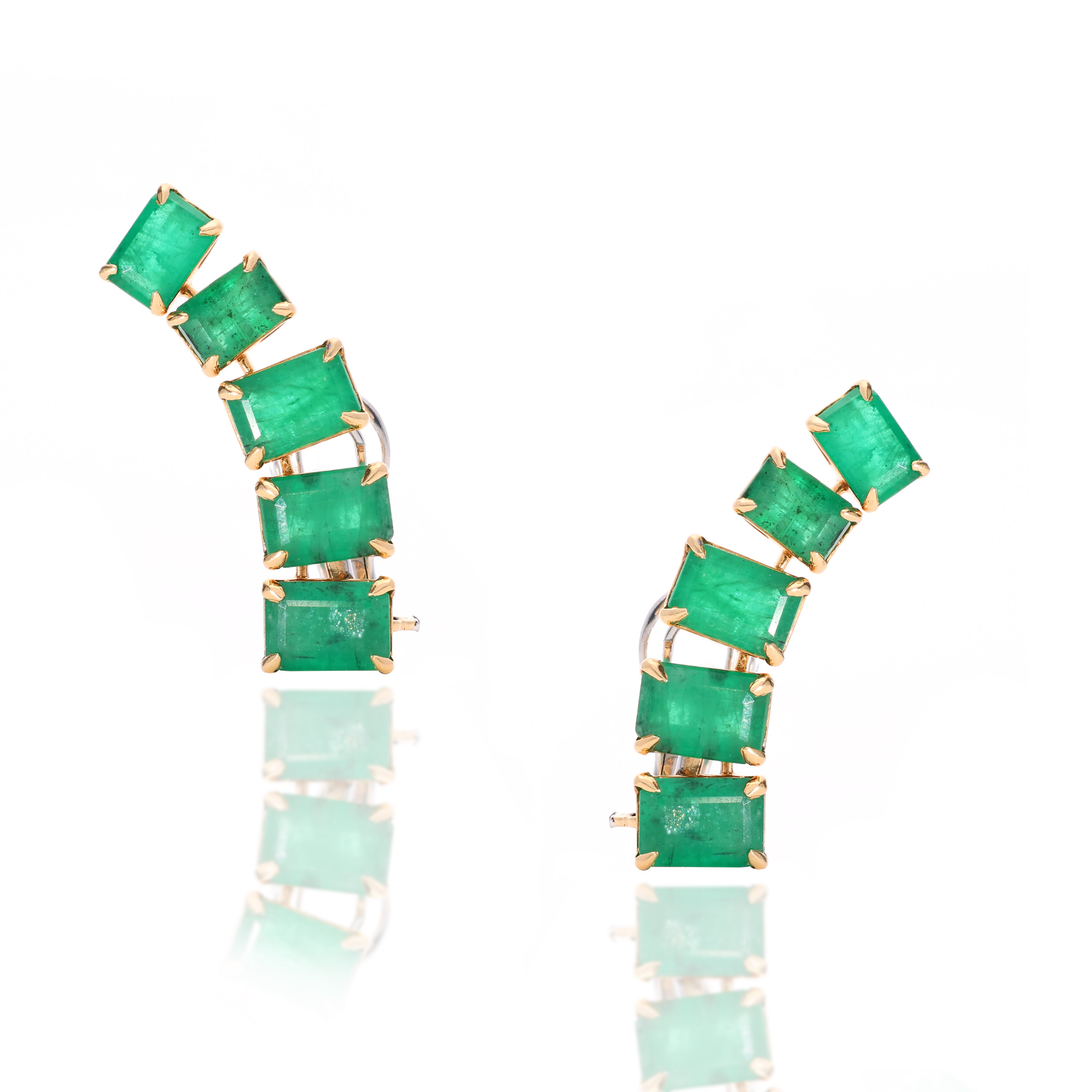Emerald Cascade Ear Climbers