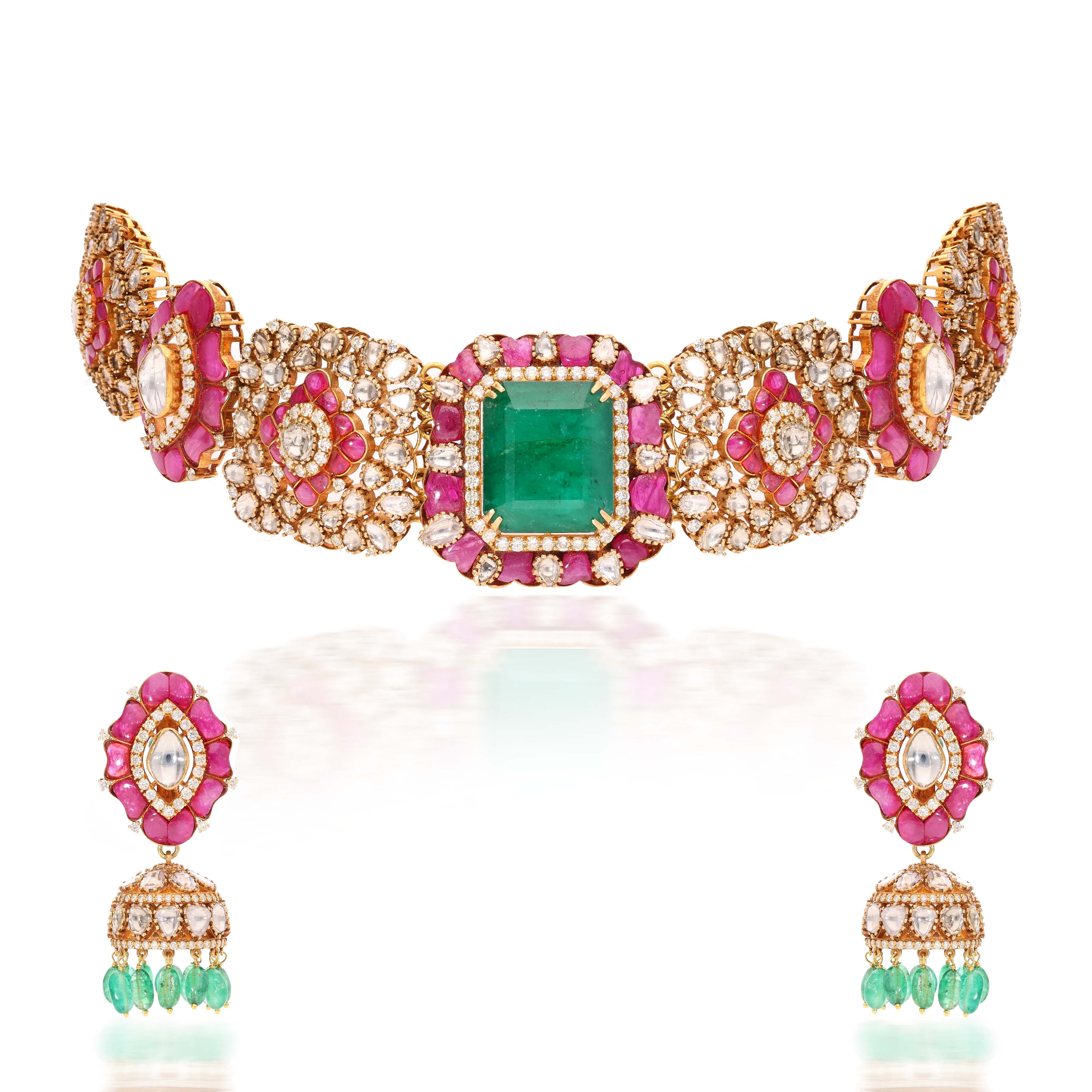 Emerald Heirloom Polki Set