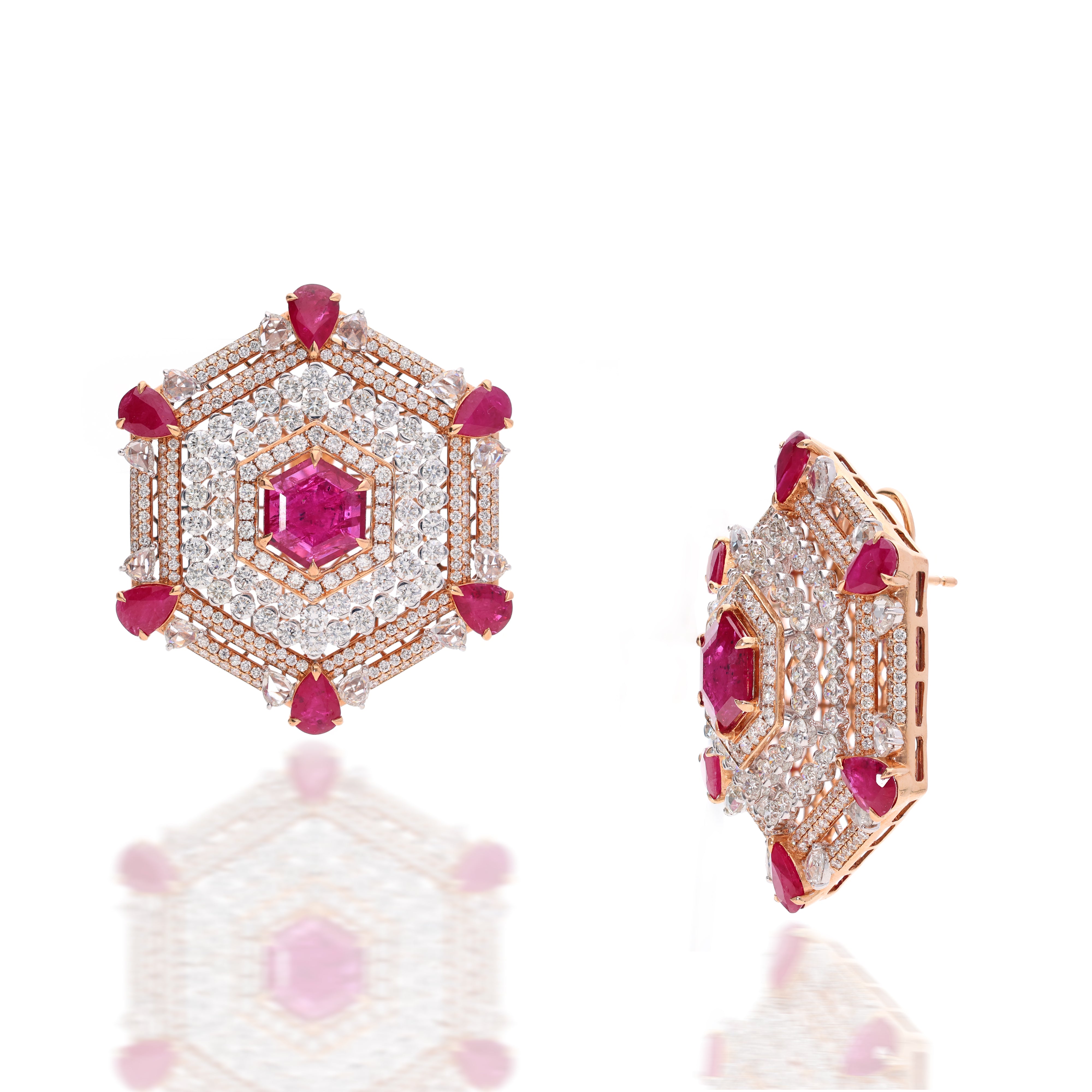 Ruby Glimmer Diamond Studs
