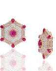 Ruby Glimmer Diamond Studs