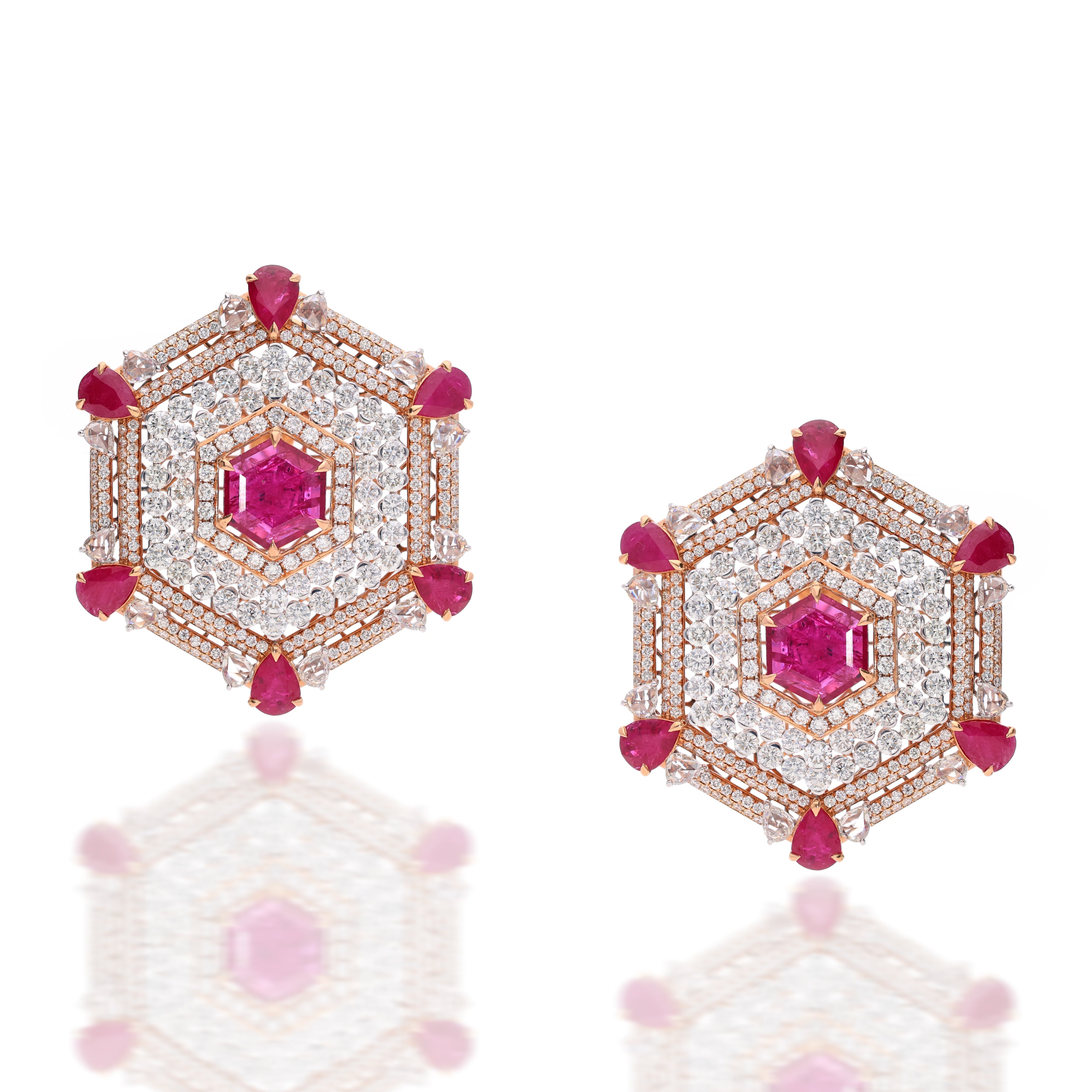 Ruby Glimmer Diamond Studs