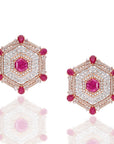 Ruby Glimmer Diamond Studs