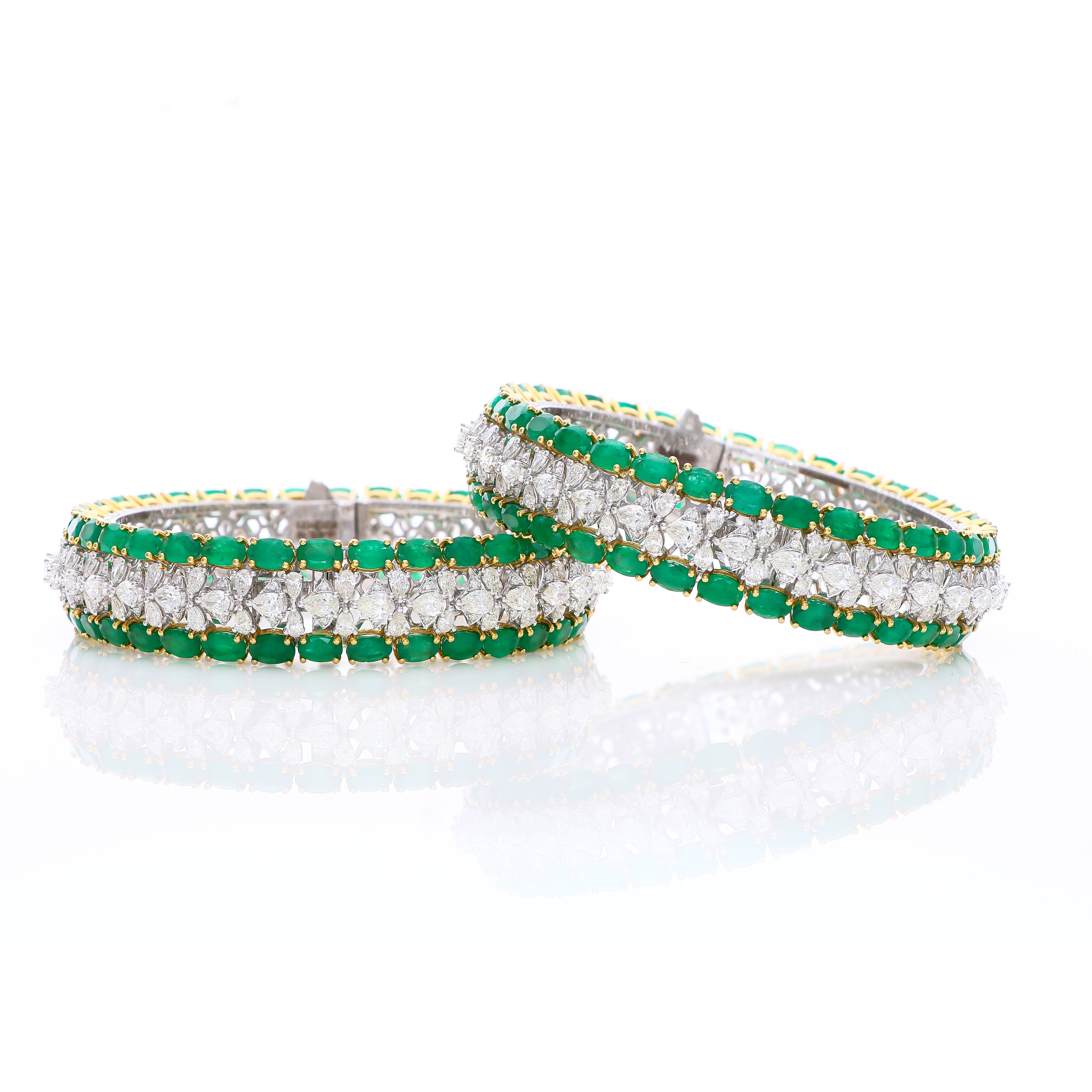 Gemstone Glamour Diamond Bangles
