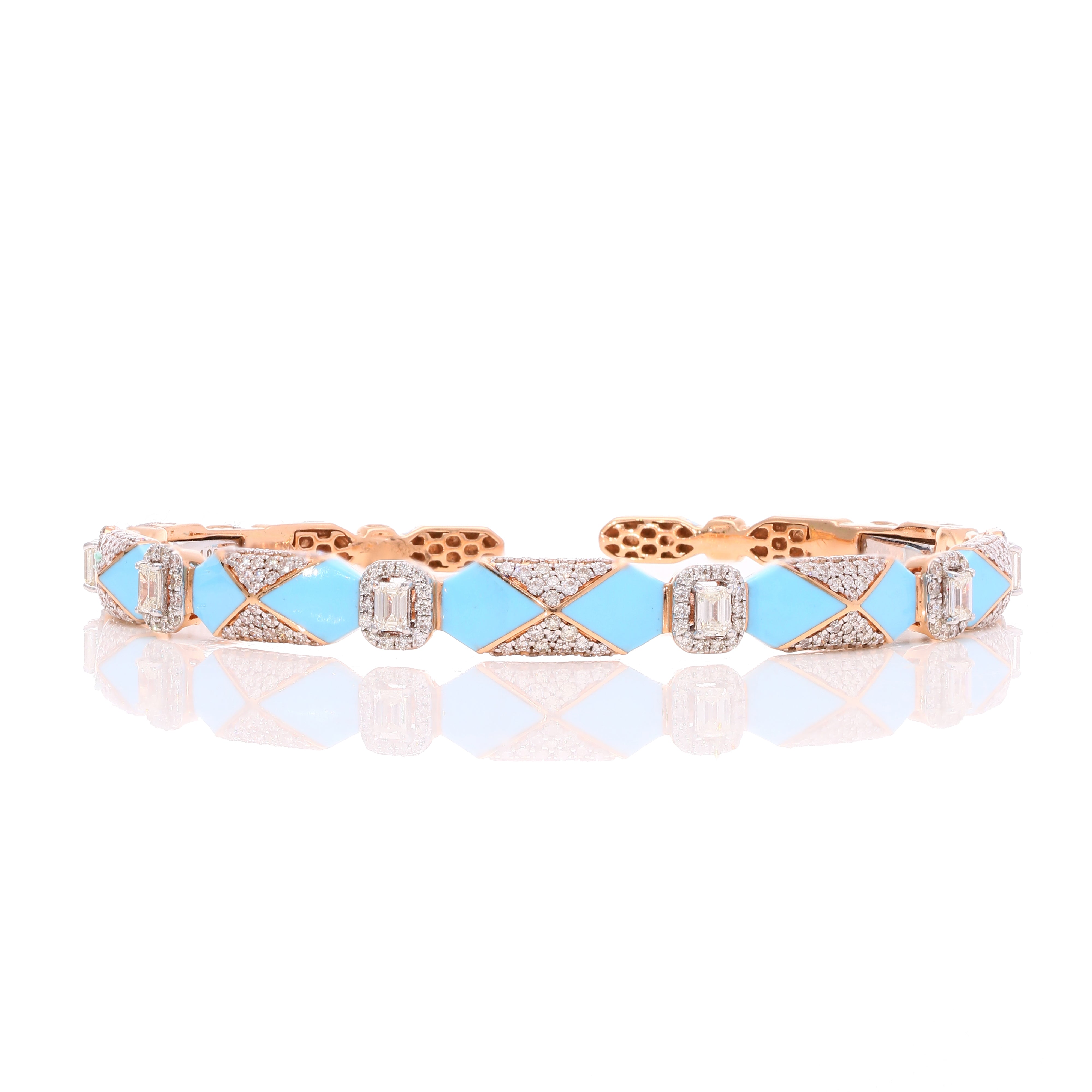 Aqua Sapphire Link Bracelet