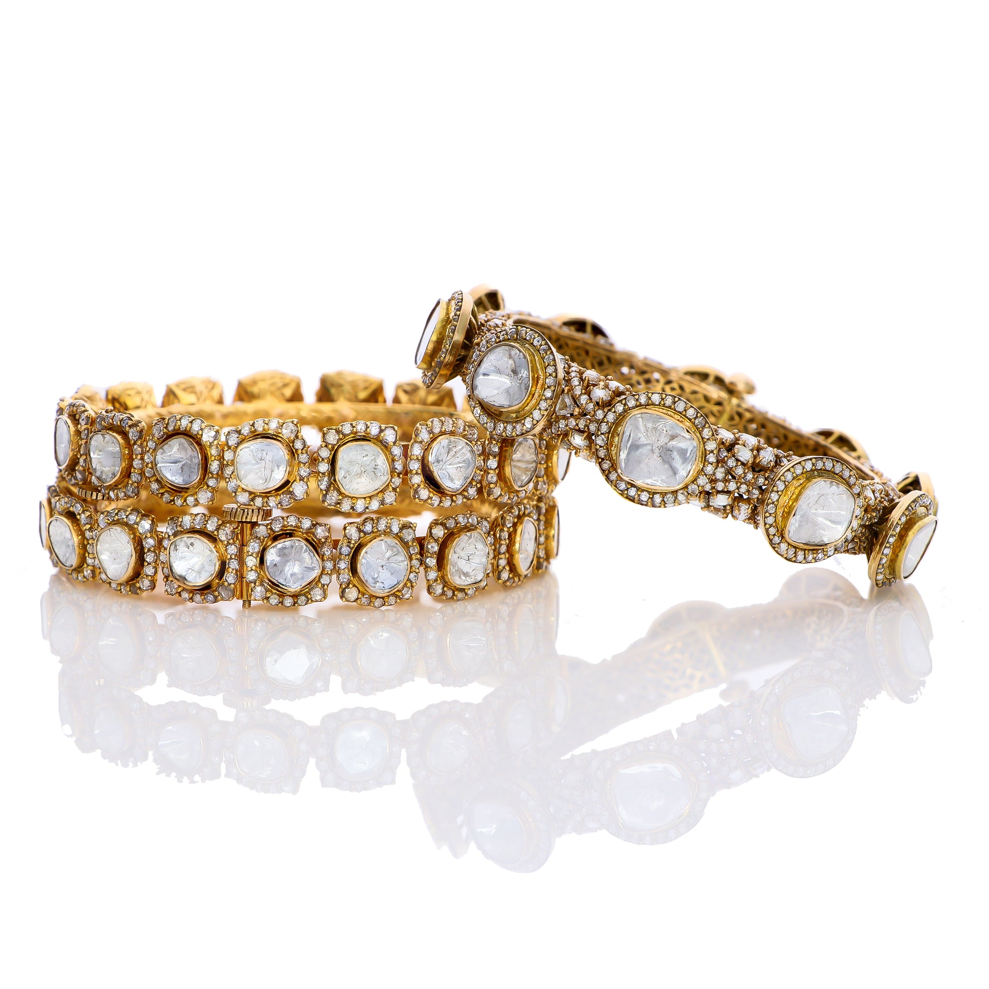 Royal Legacy Polki Bangles (3pcs)