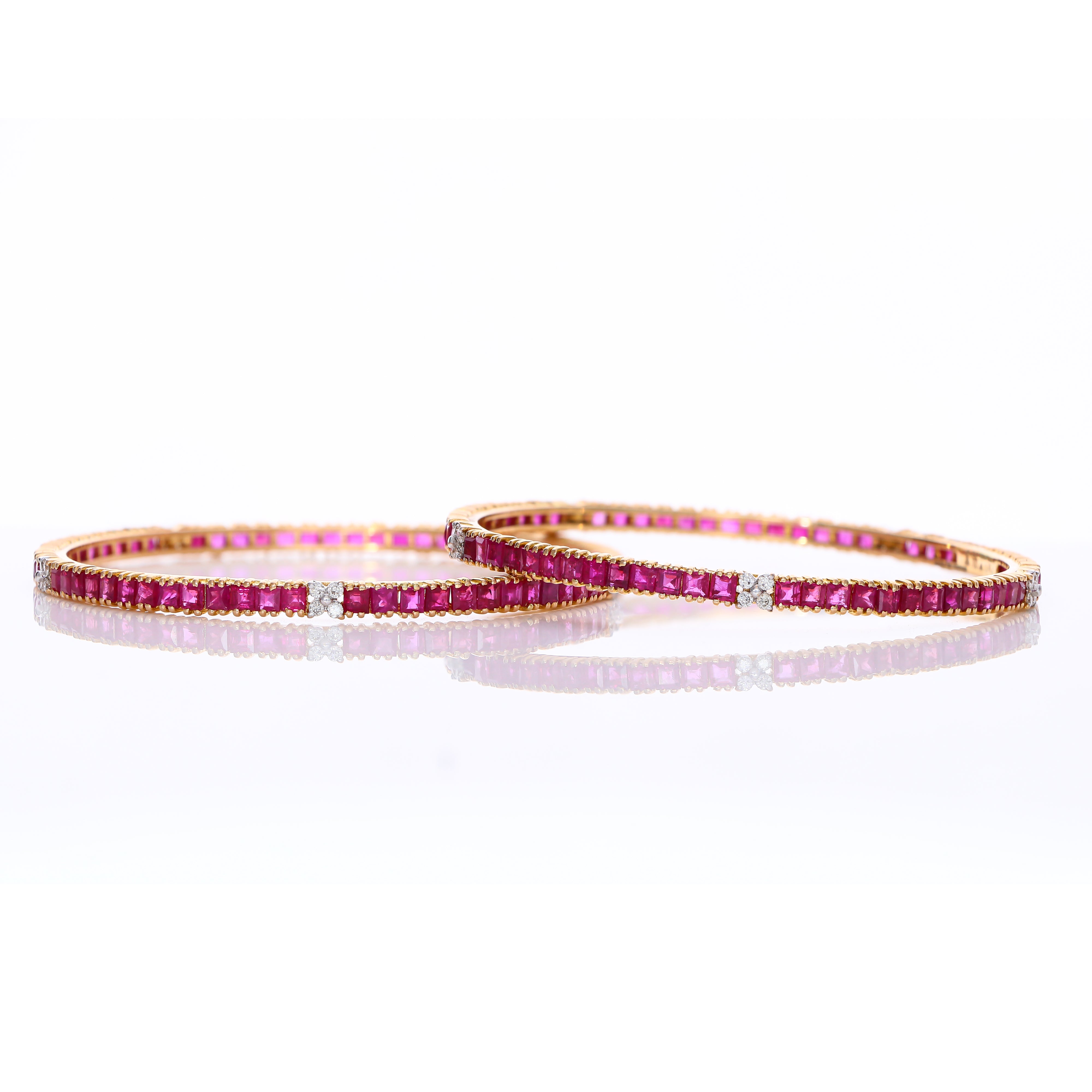 Ruby Sparkle Petite Bangles