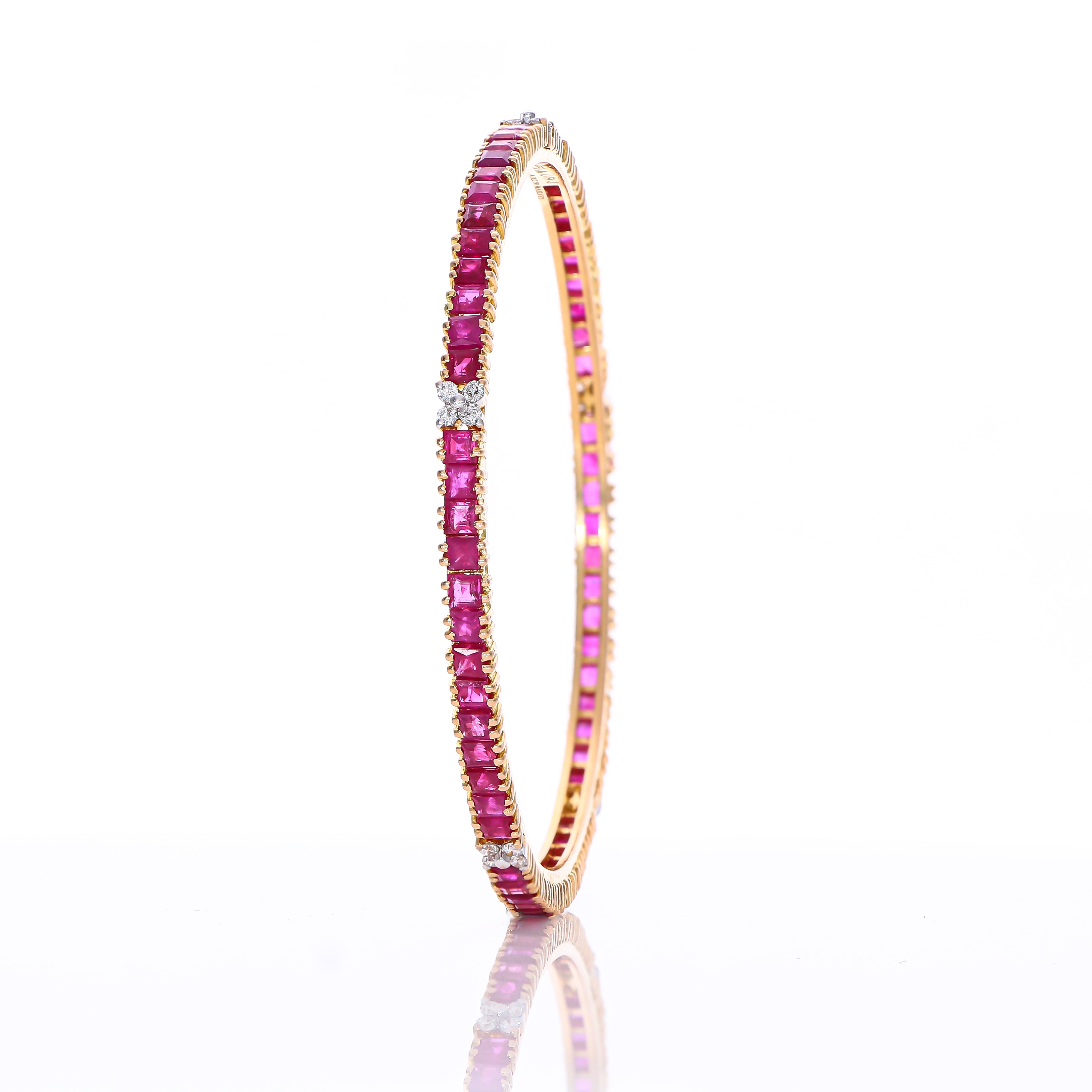 Ruby Sparkle Petite Bangles