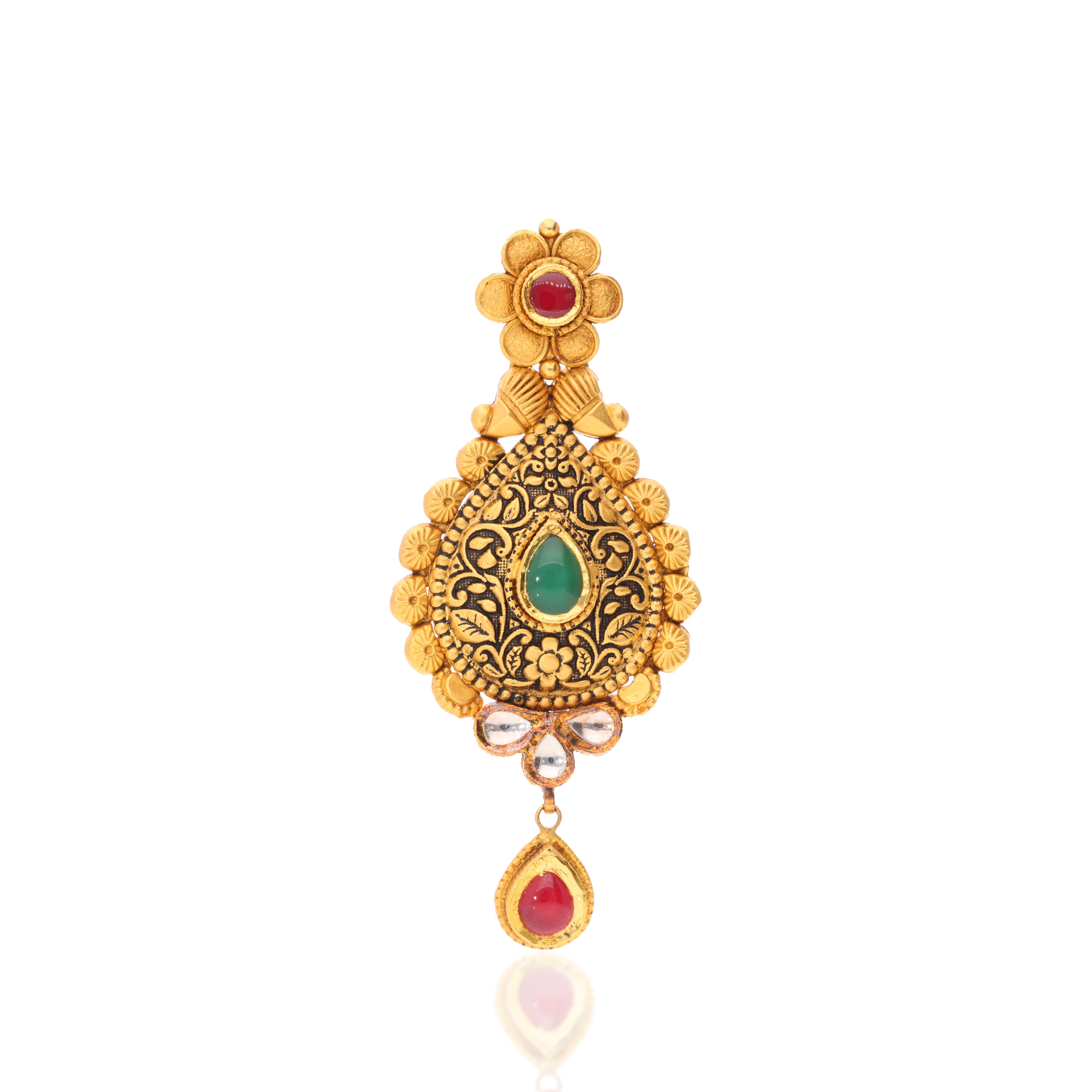 Mugdha Veil Gold Pendant Set