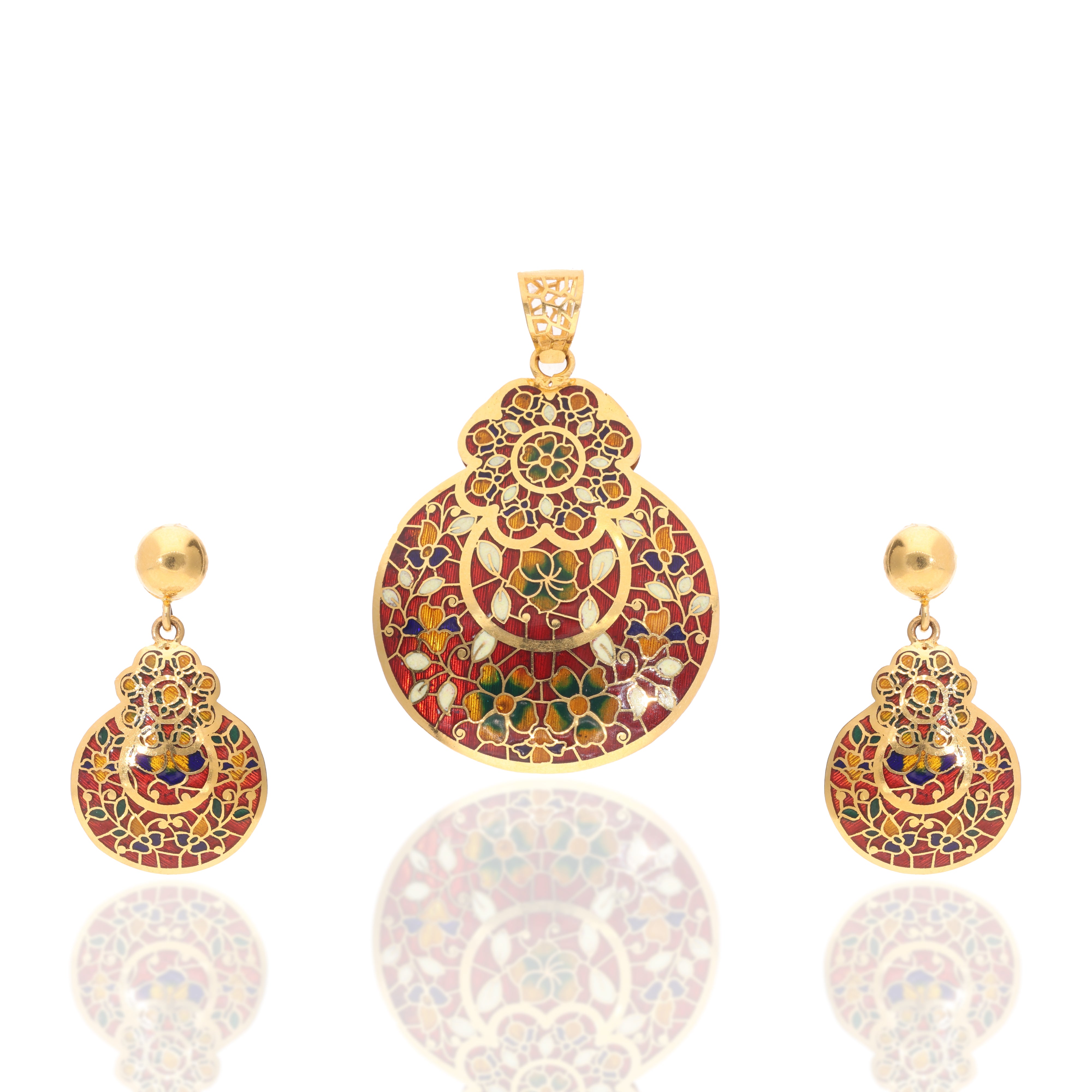 Navrang Leela gold Pendant Set