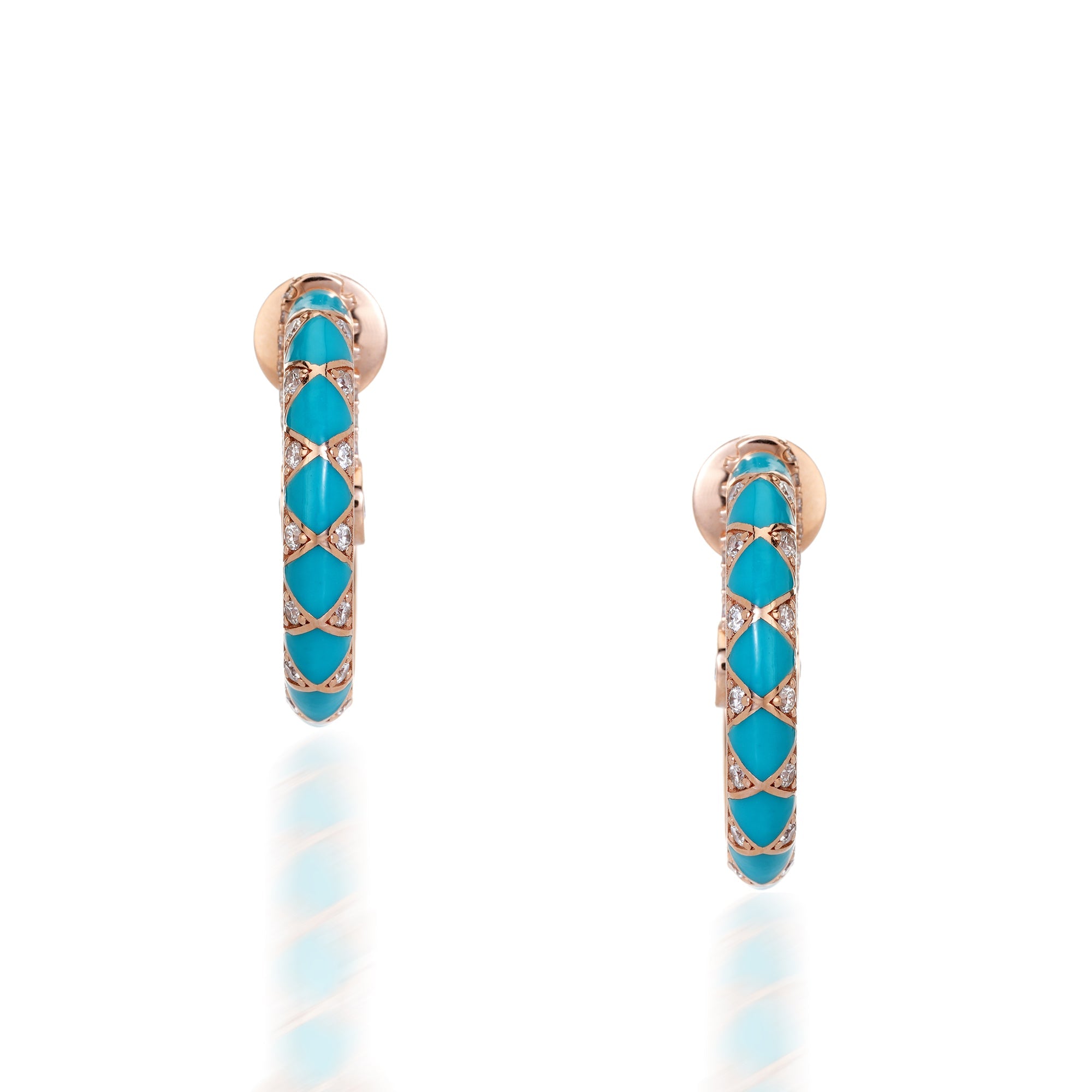 Cartwheel Enamel Earring