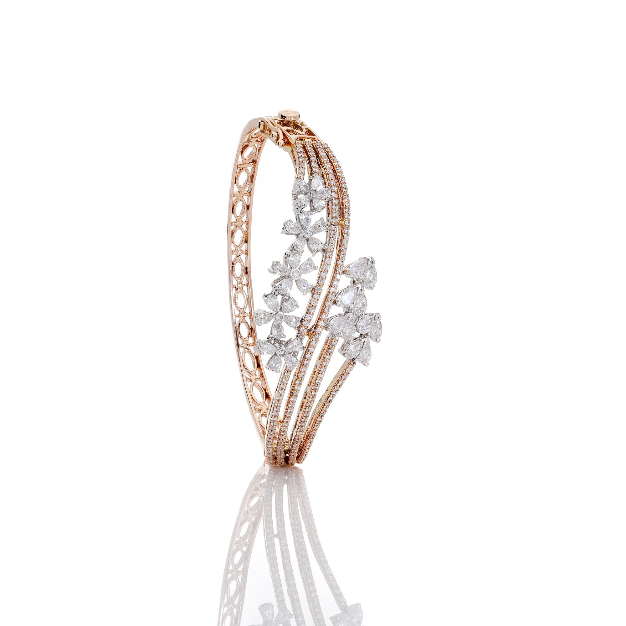 Charming Floral Diamond Bracelet
