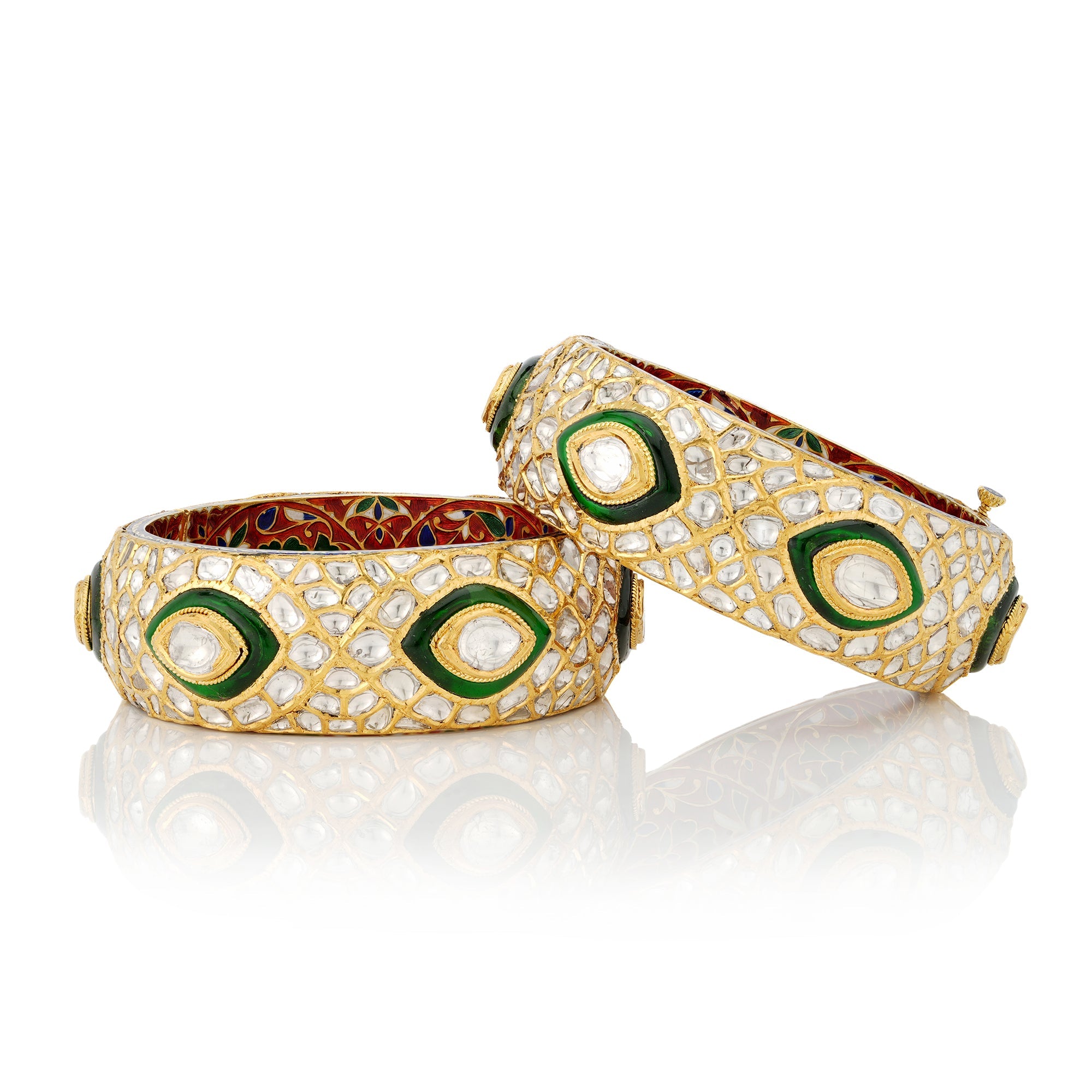 Drupe Polki Bangles