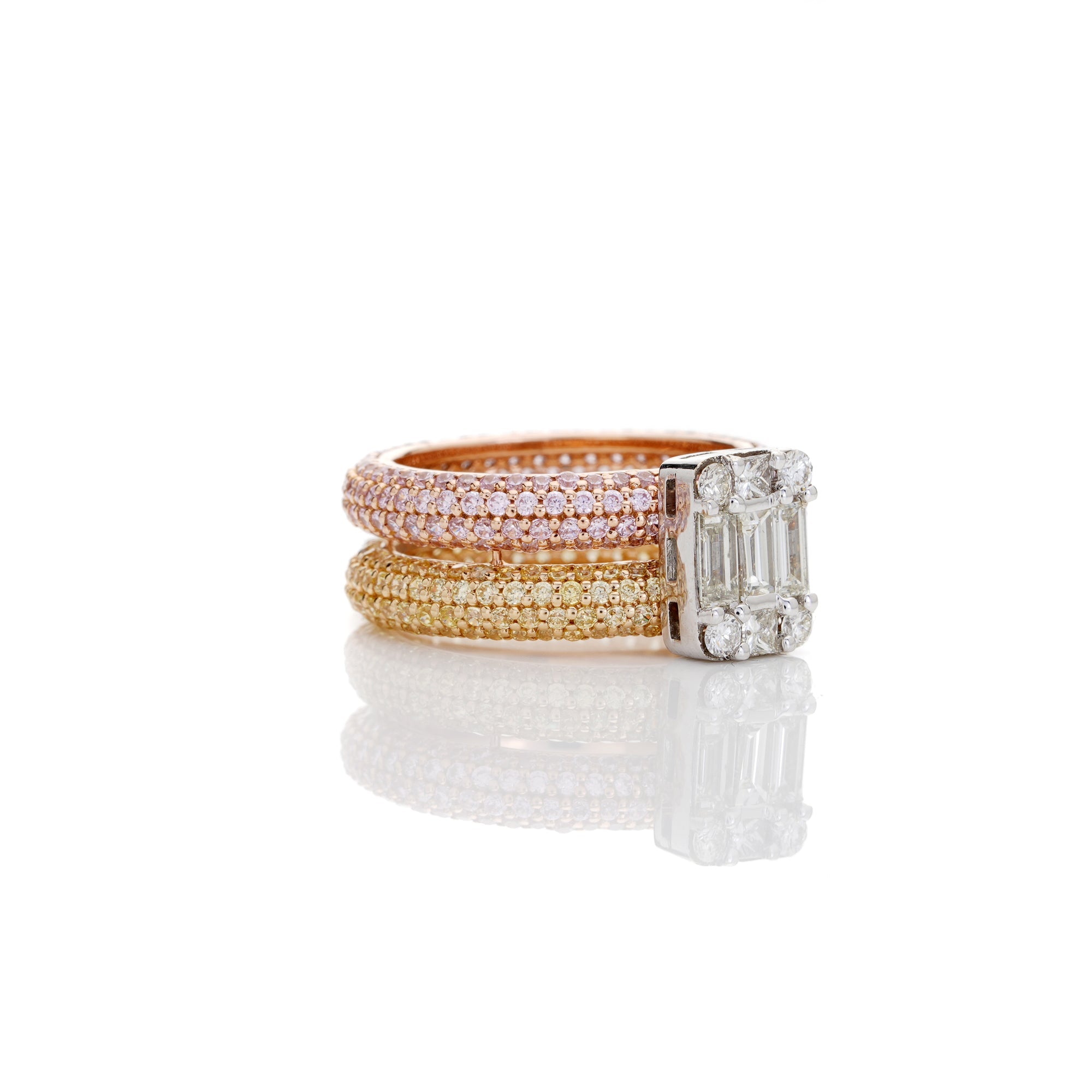 Dual Tone Diamond Ring