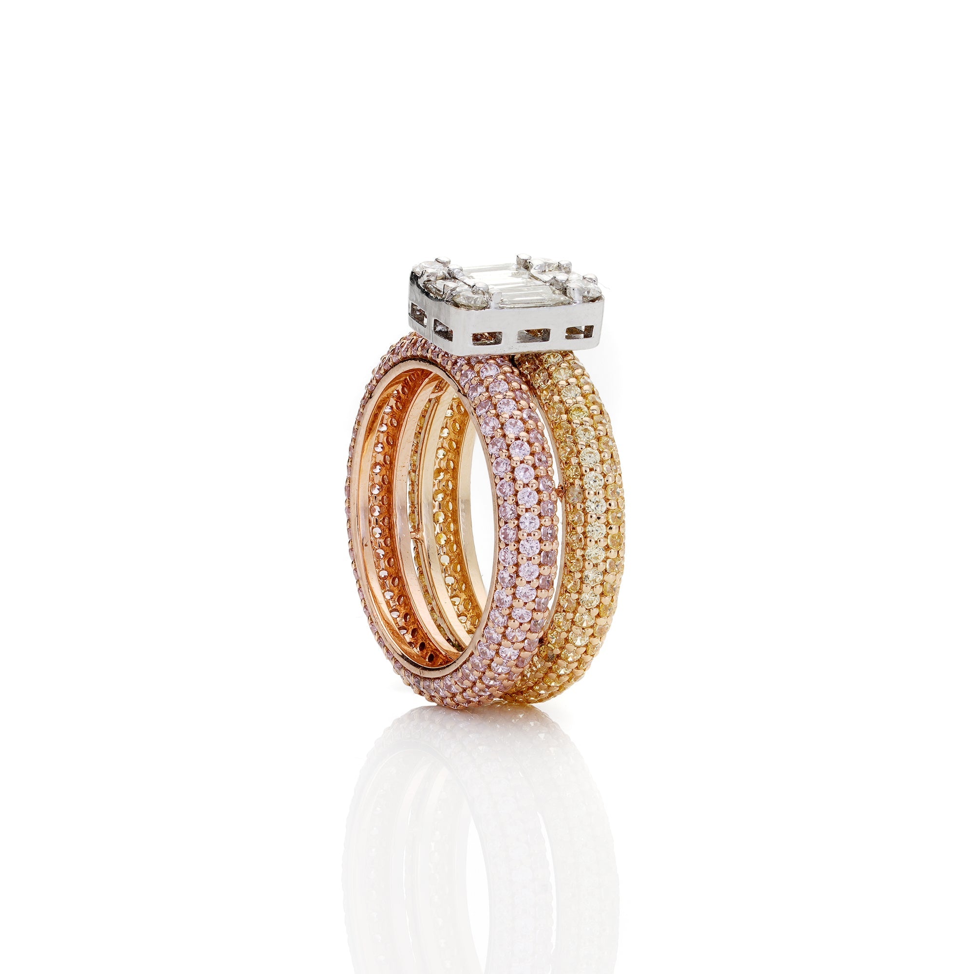 Dual Tone Diamond Ring