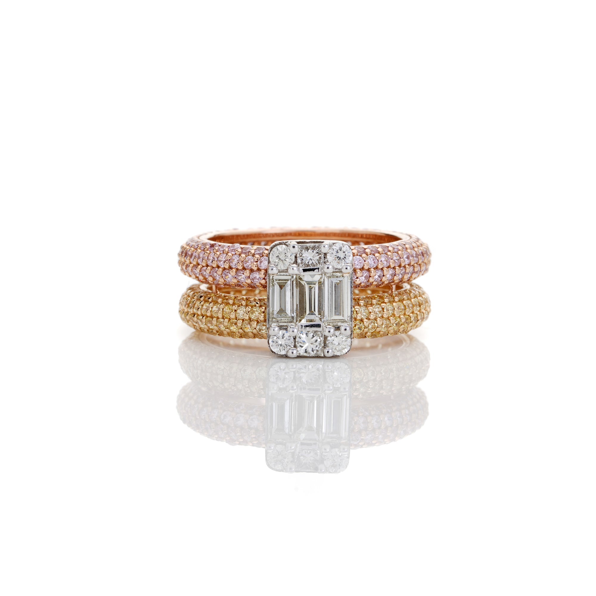Dual Tone Diamond Ring