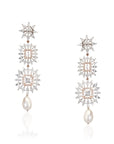 Dual Tone Pearl & Diamond Necklace Set