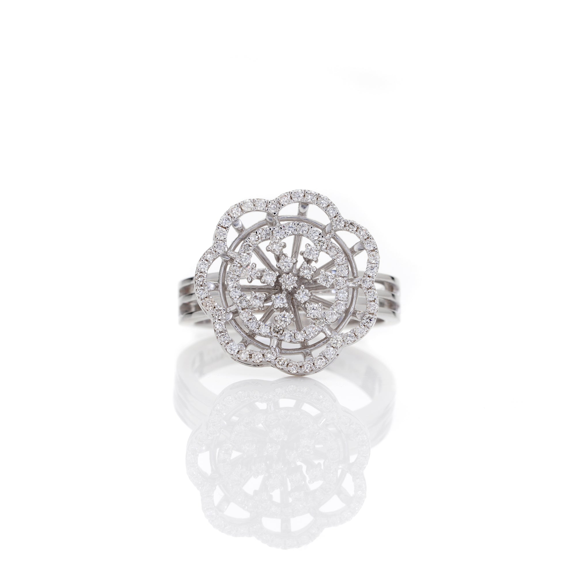 Enchanting Floral Diamond Ring
