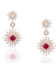 Floral Ruby and Diamond Necklace Set