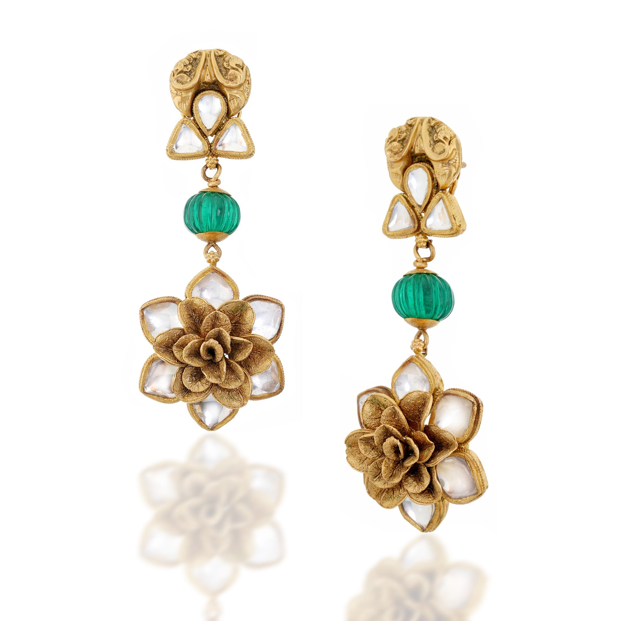 Gul Kundan Earrings