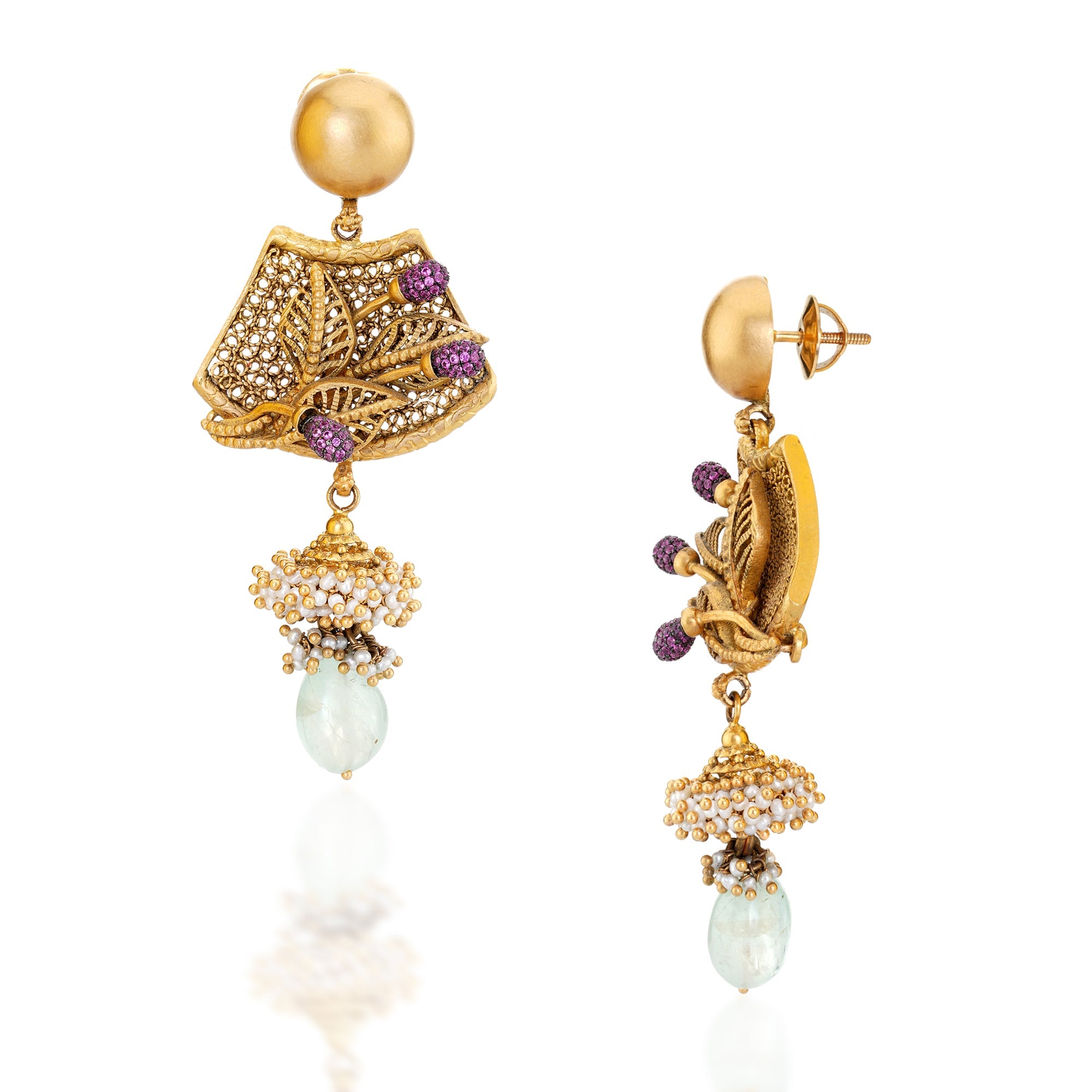 Nutan Gold Earrings