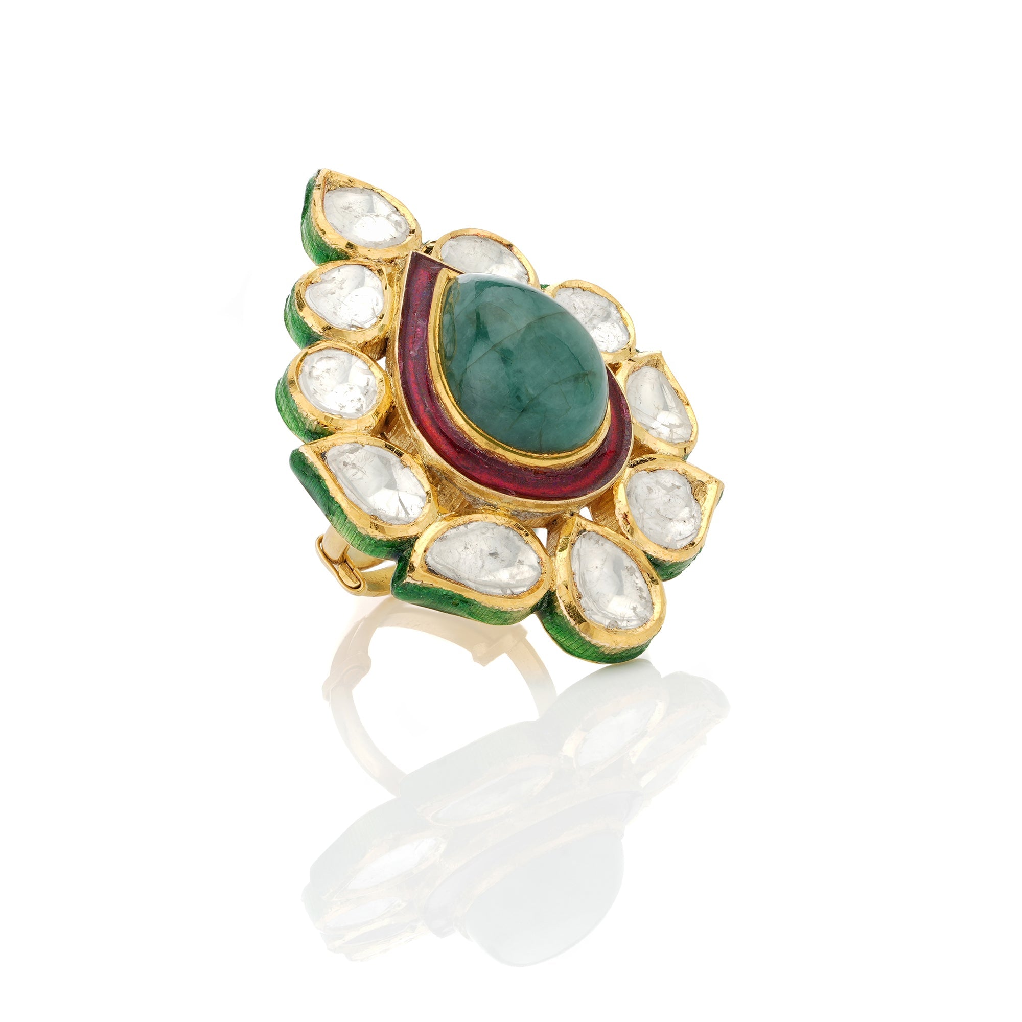 Olive Polki Ring