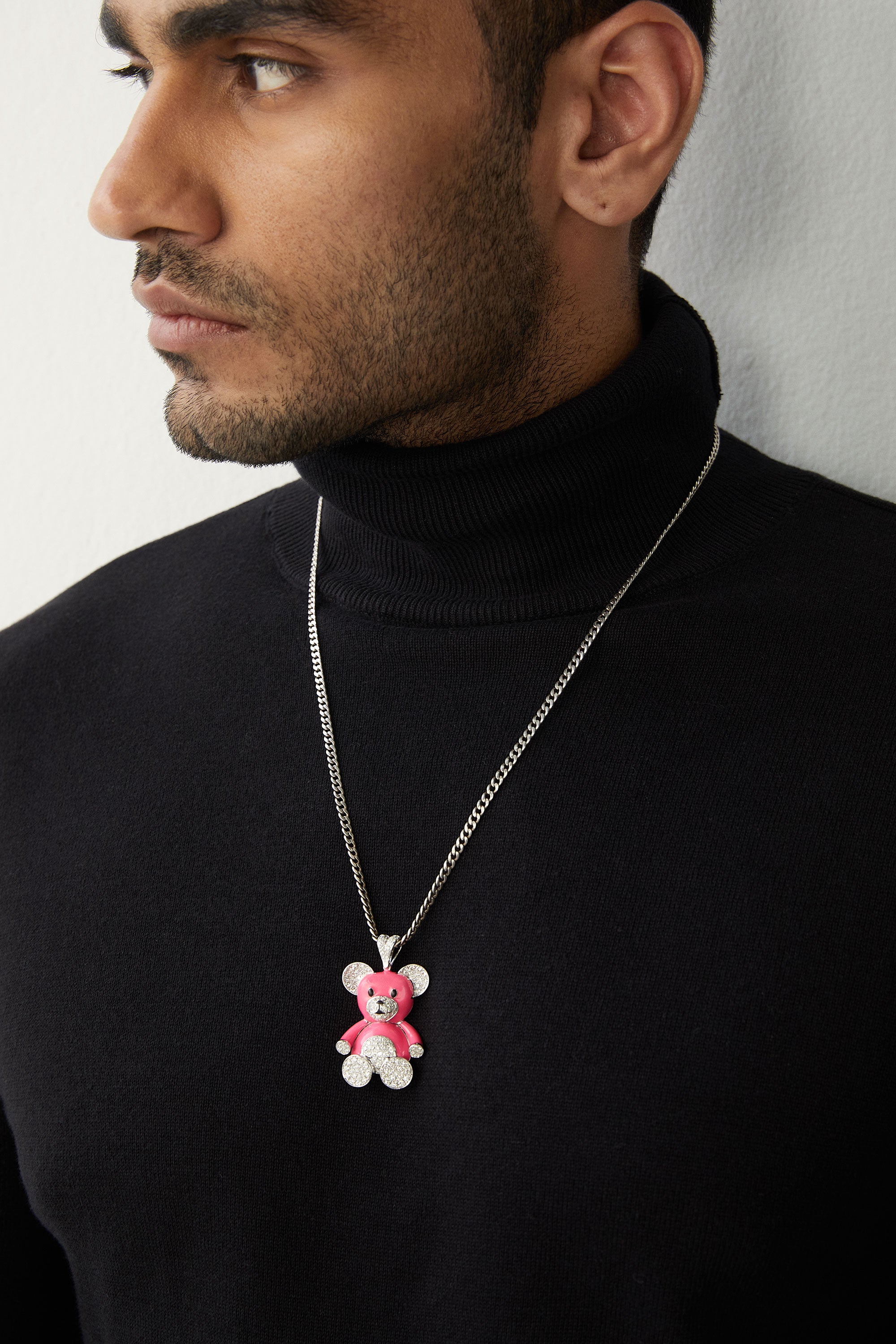 Pink Enamel Teddy