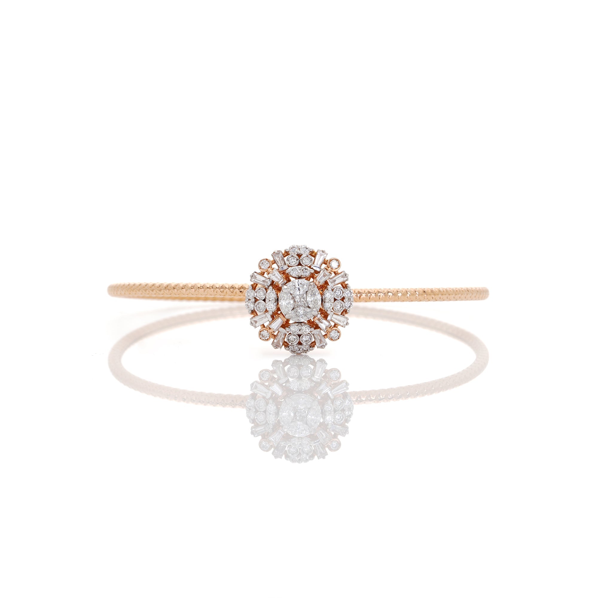 Rose Gold Floral Bracelet