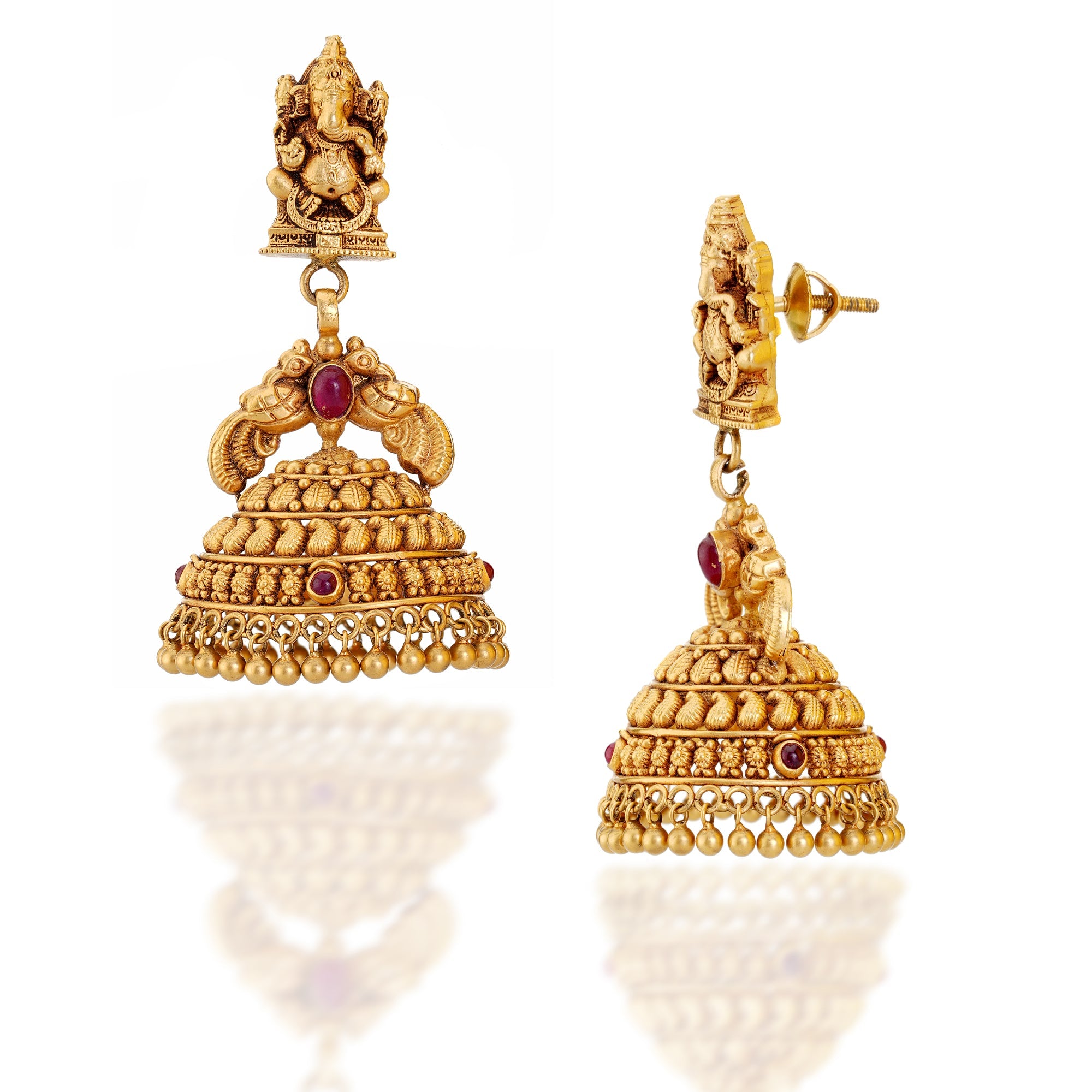 Gold Temple Earrings