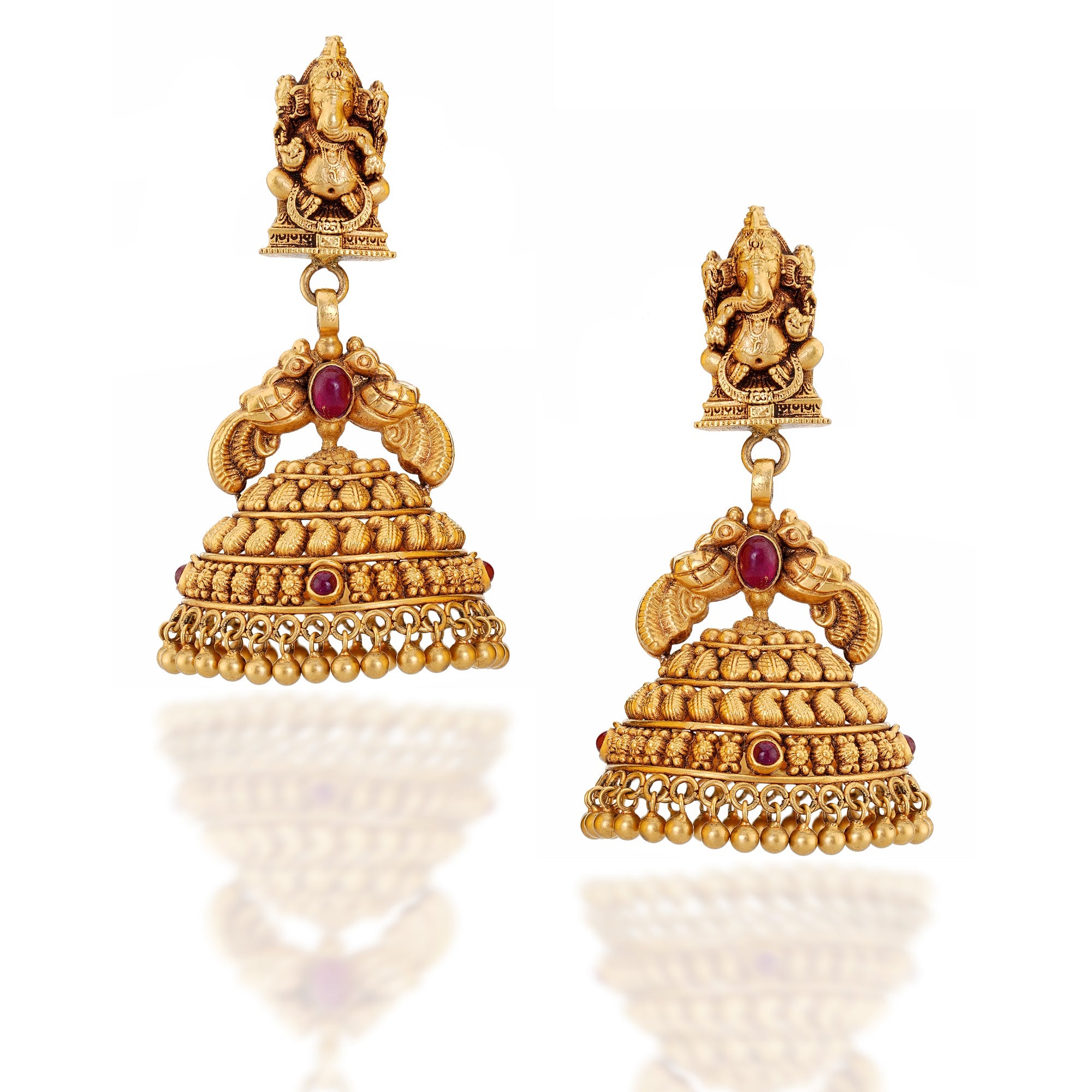 Gold Temple Earrings