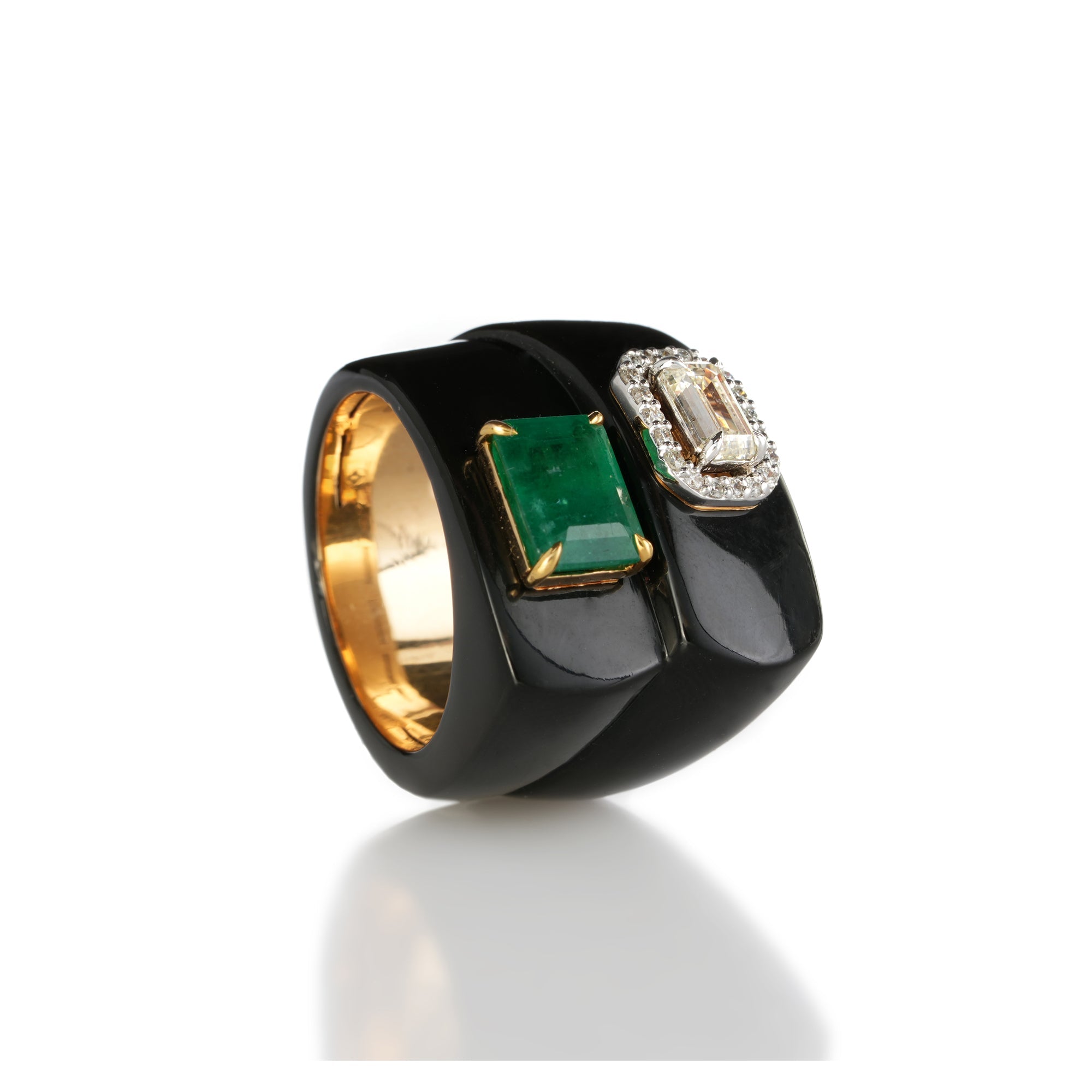 Midnight Emerald Signet Ring