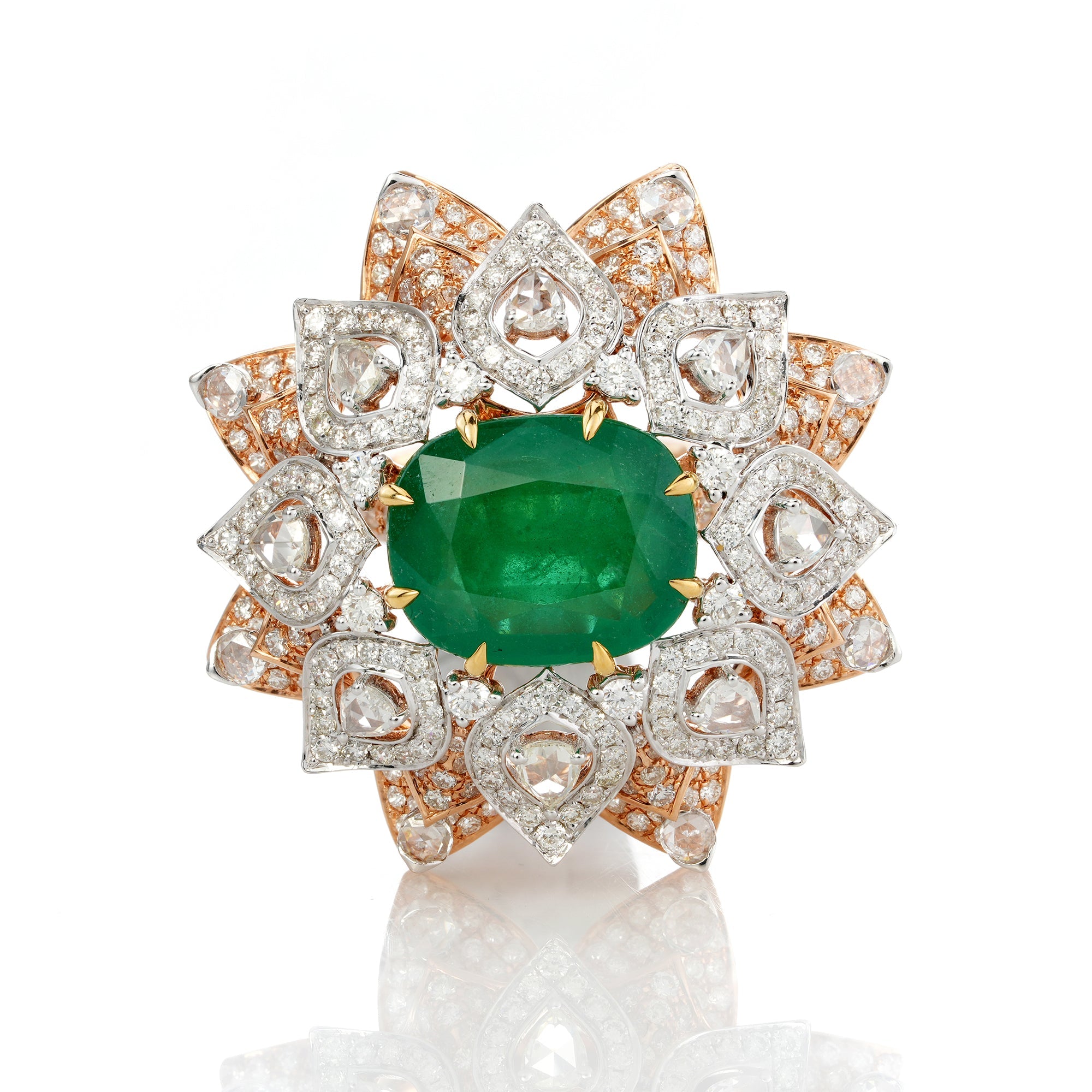 Emerald Bloom Royale Ring