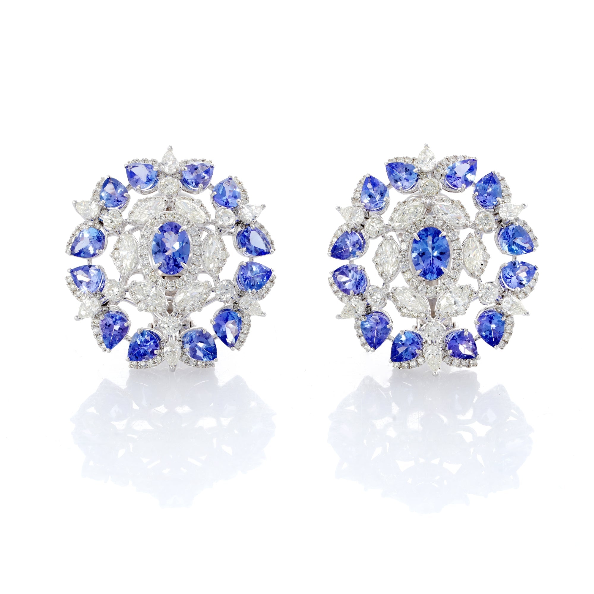 Sapphire Halo Studs