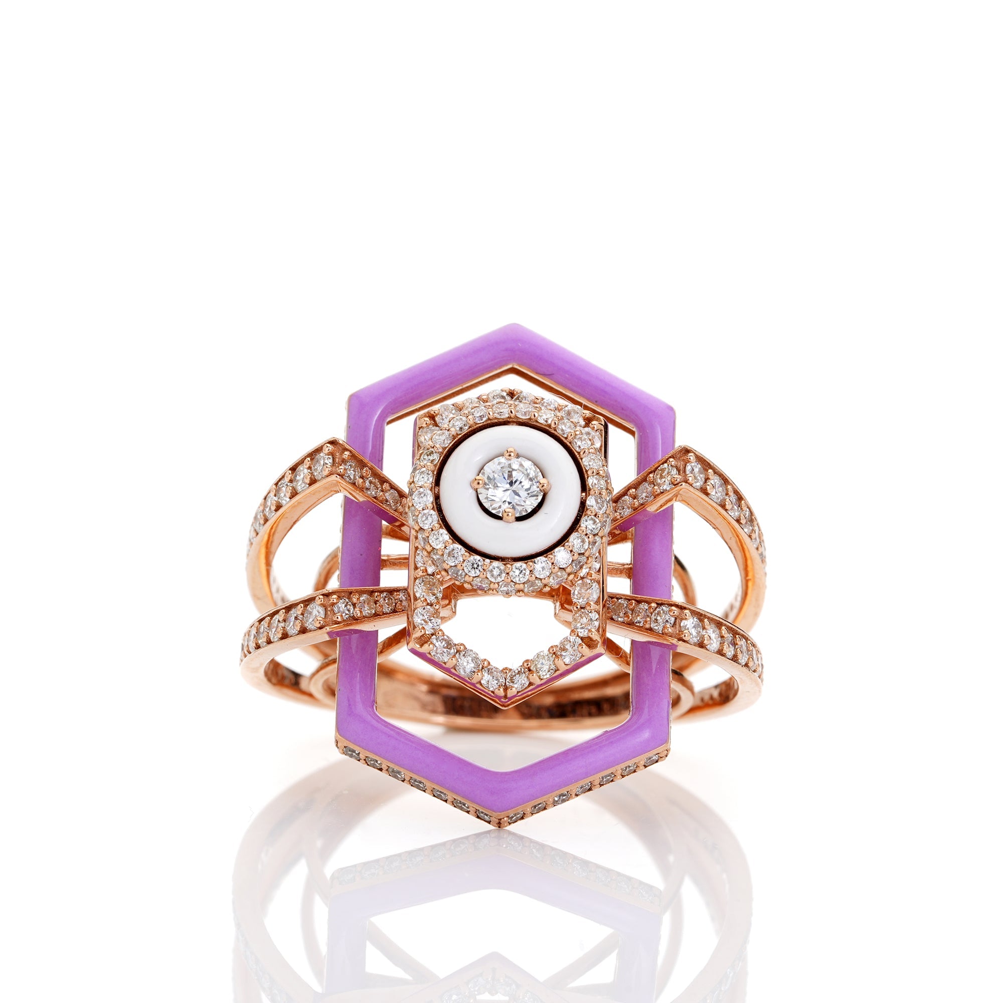 Webbed Diamond Ring