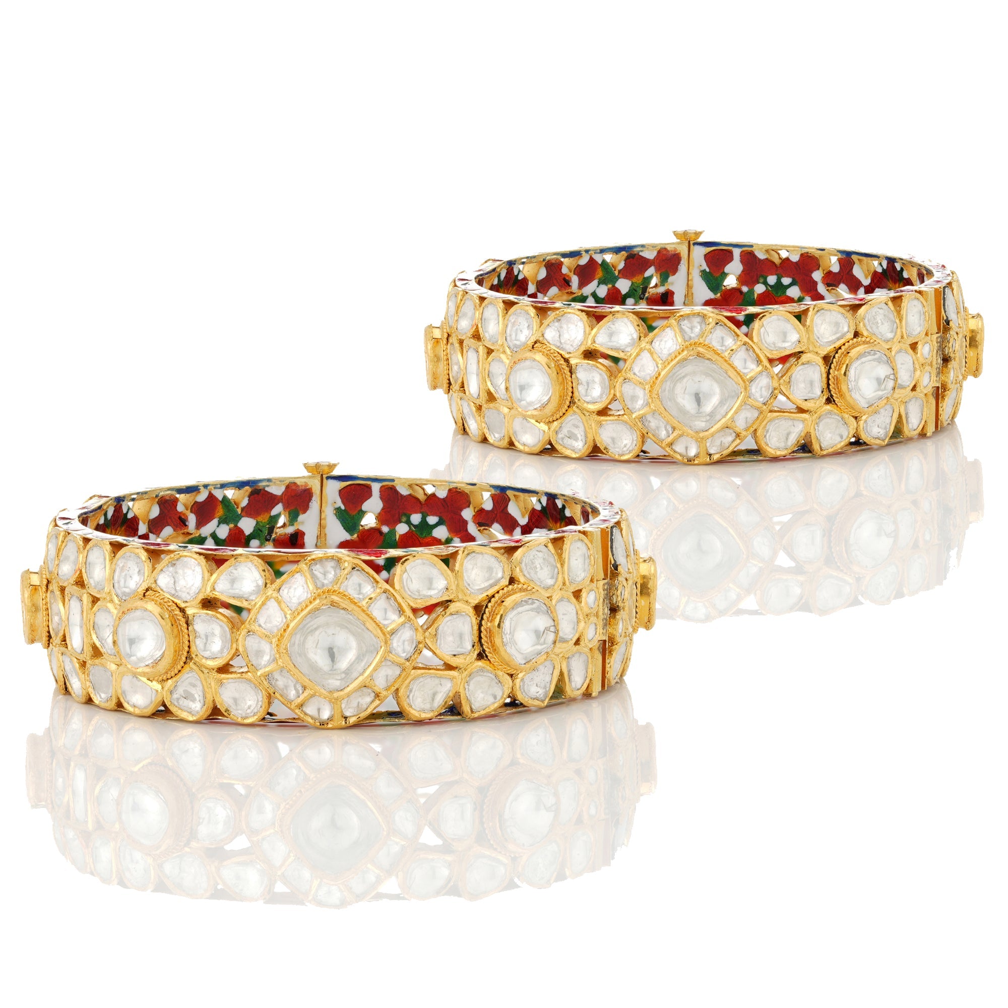 Aquared Polki Bangles
