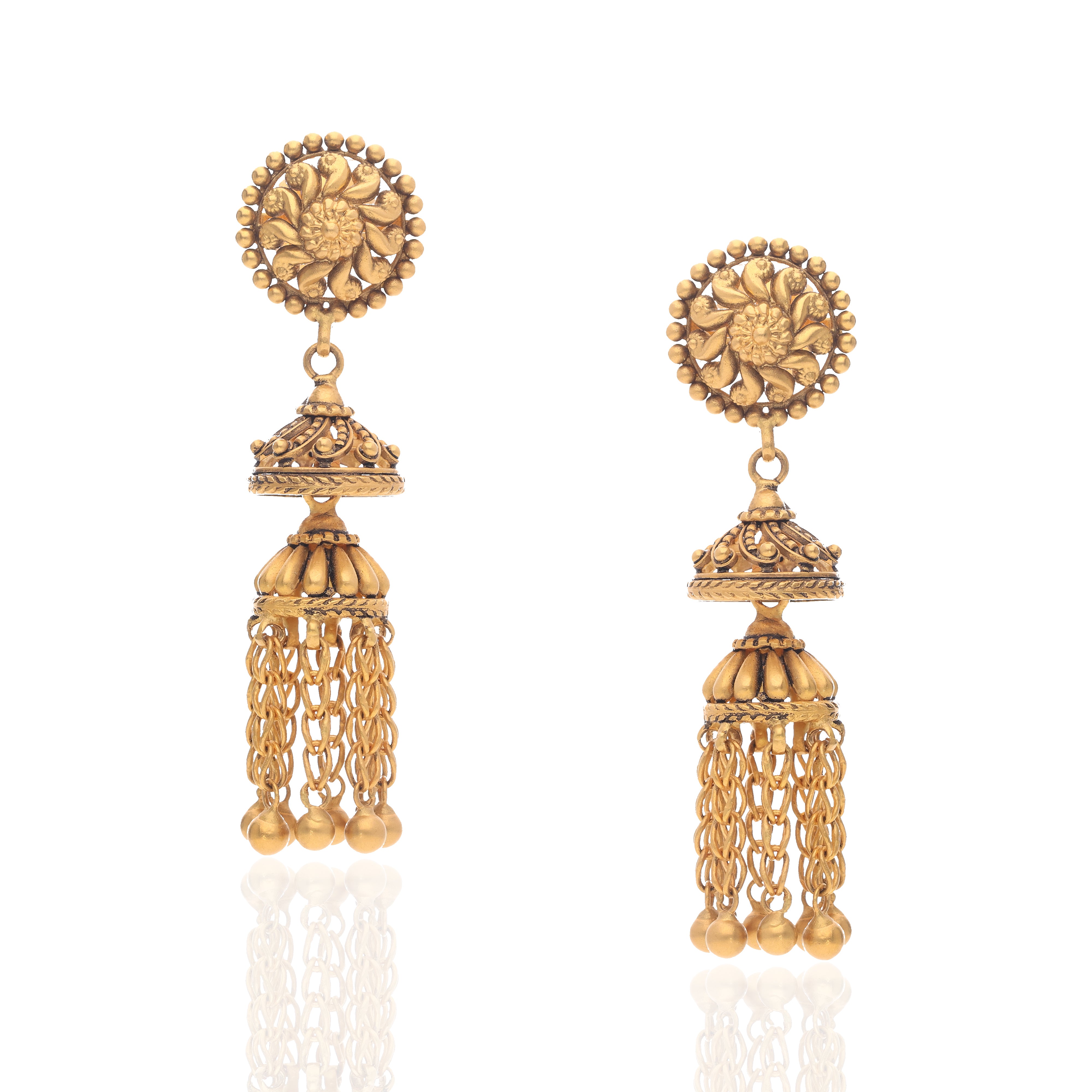 Celora Drops Gold Earrings