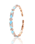 Aqua Sapphire Link Bracelet