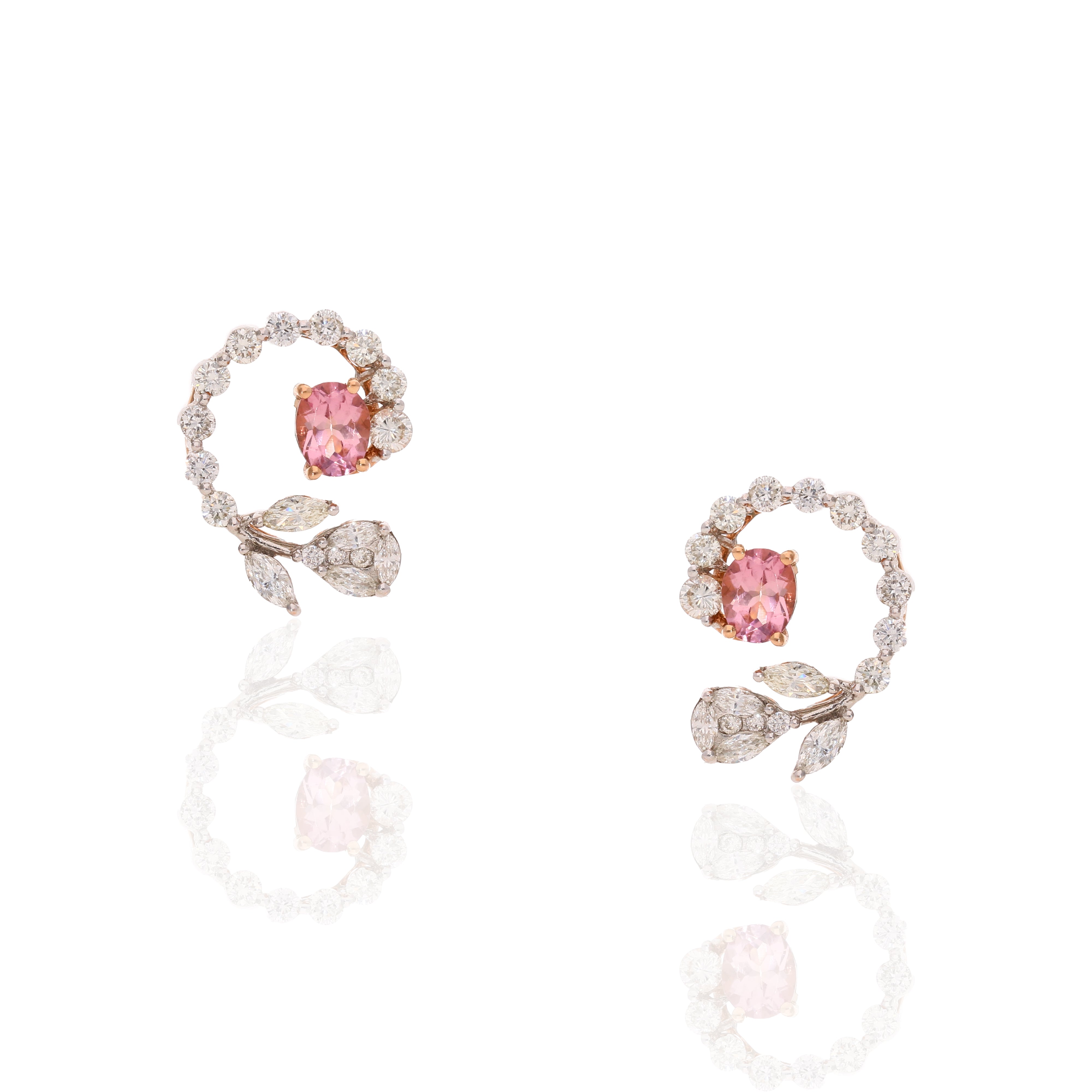 Pink Charm Diamond Studs