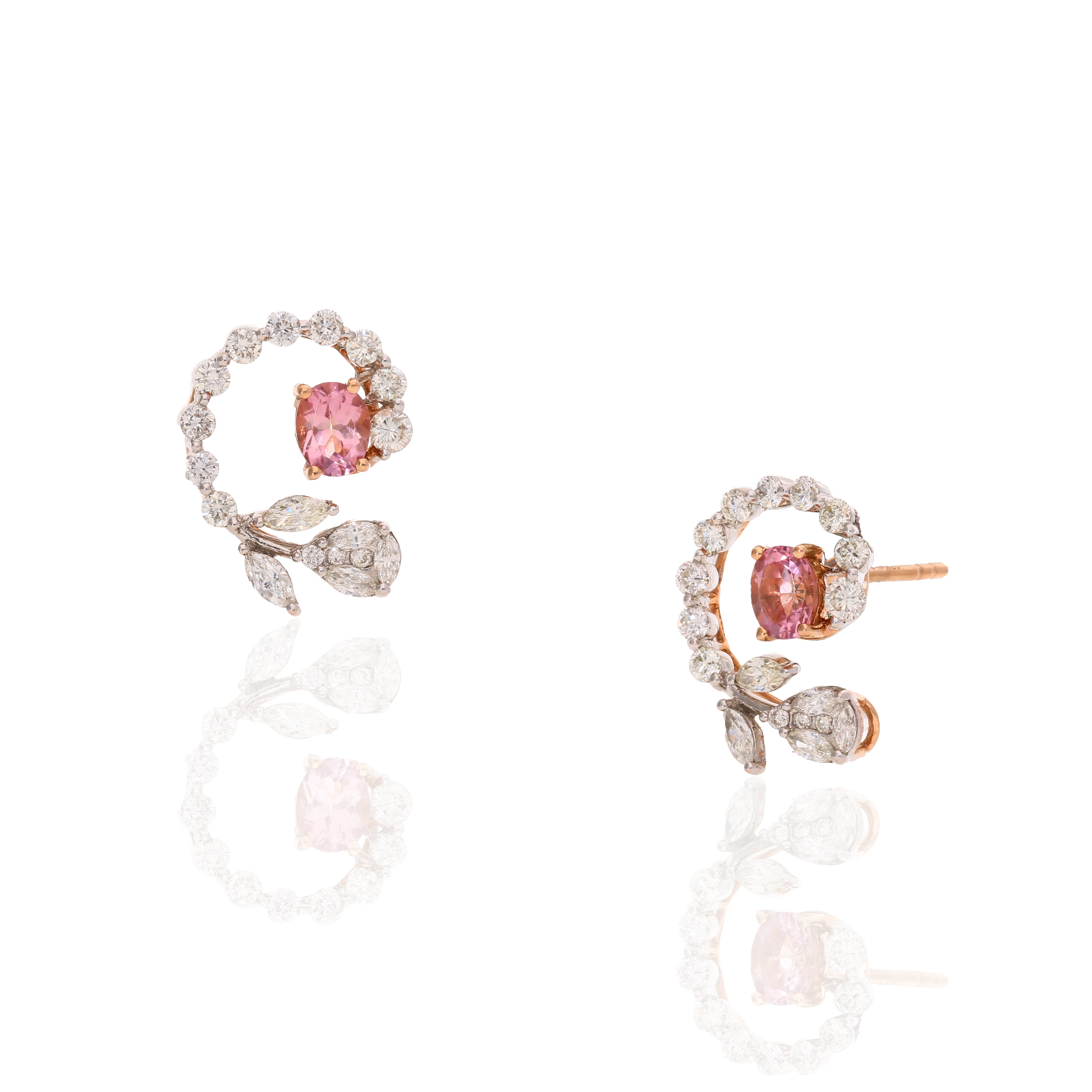 Pink Charm Diamond Studs