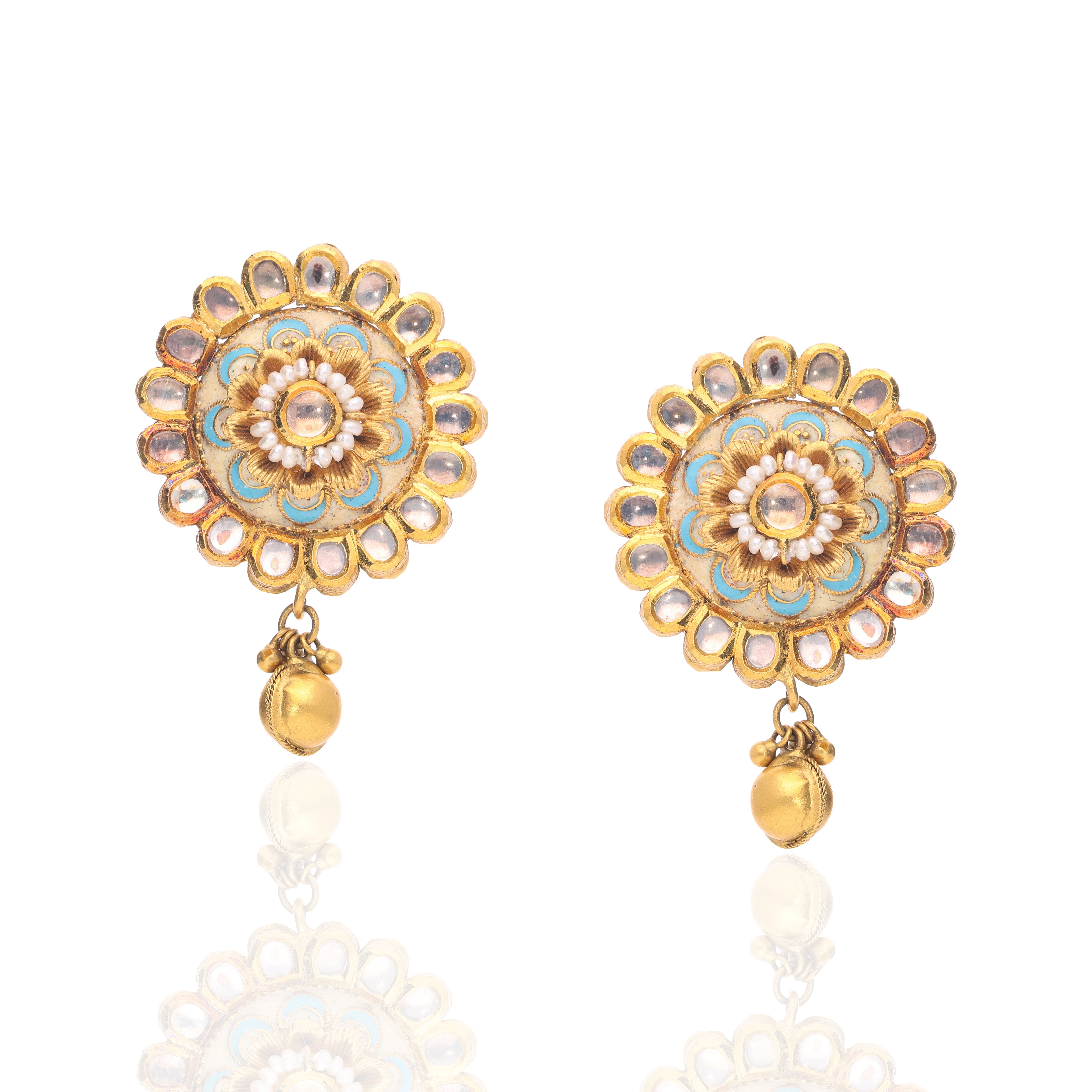 Aurelia Drop Gold Studs