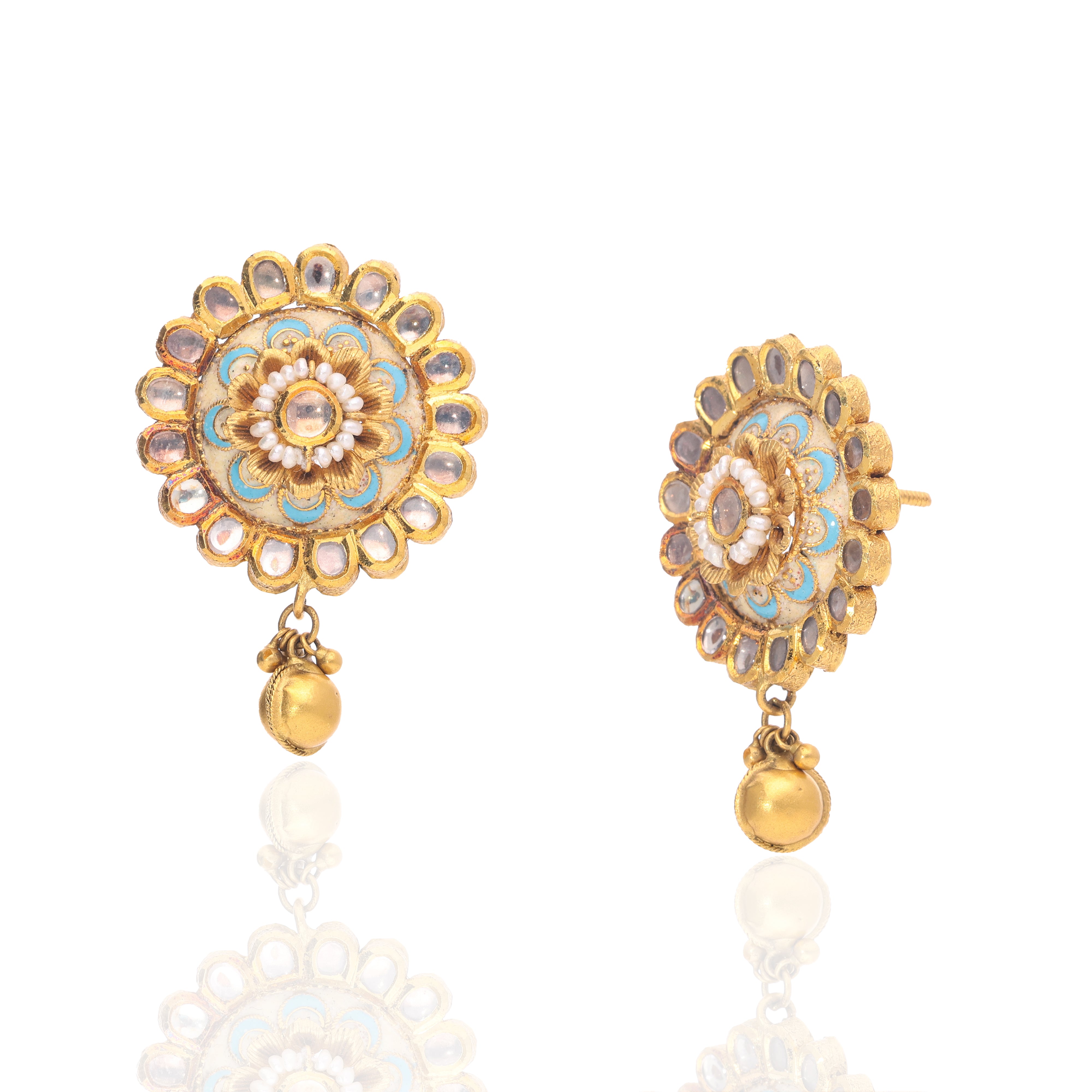 Aurelia Drop Gold Studs