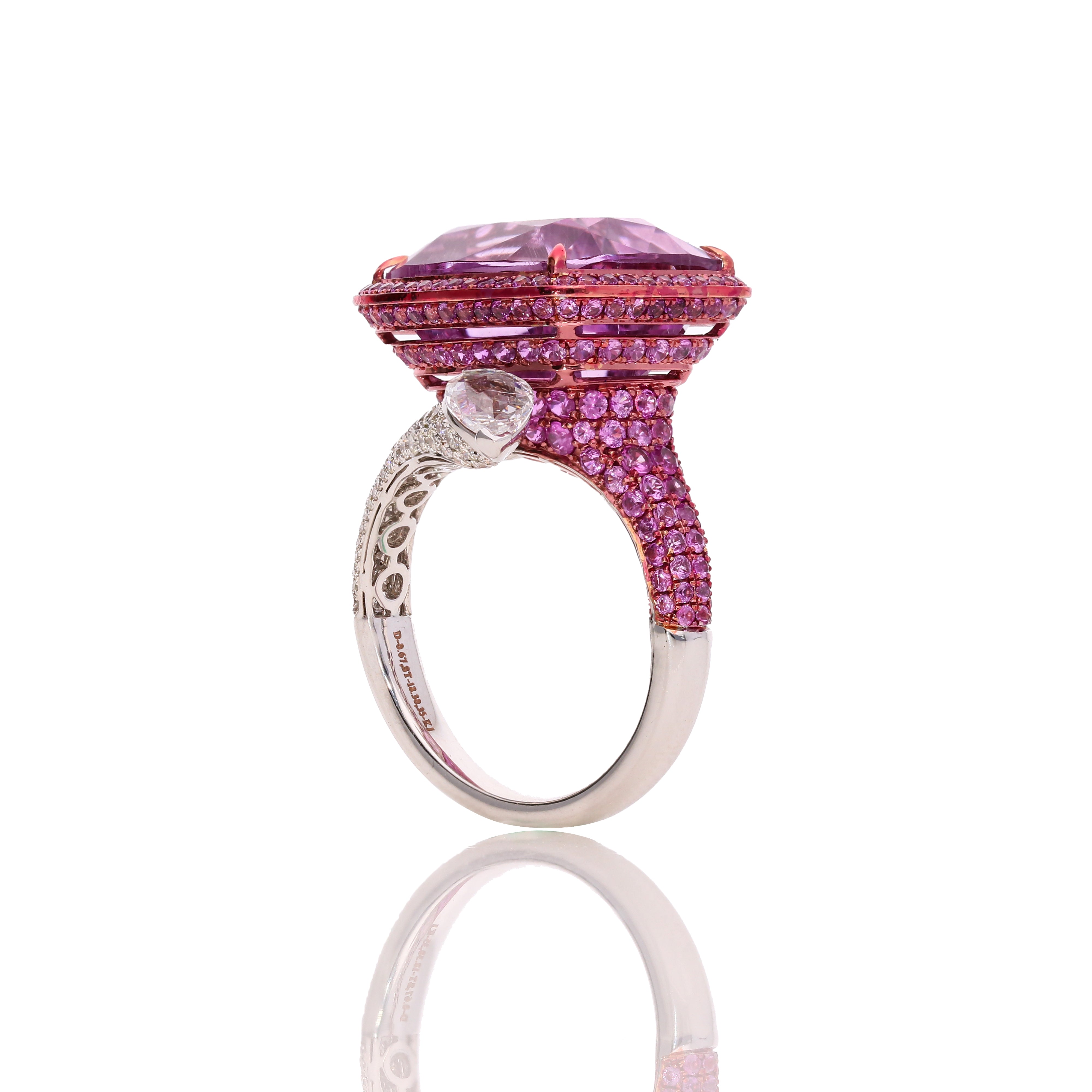 Pink Pavilion Diamond Ring