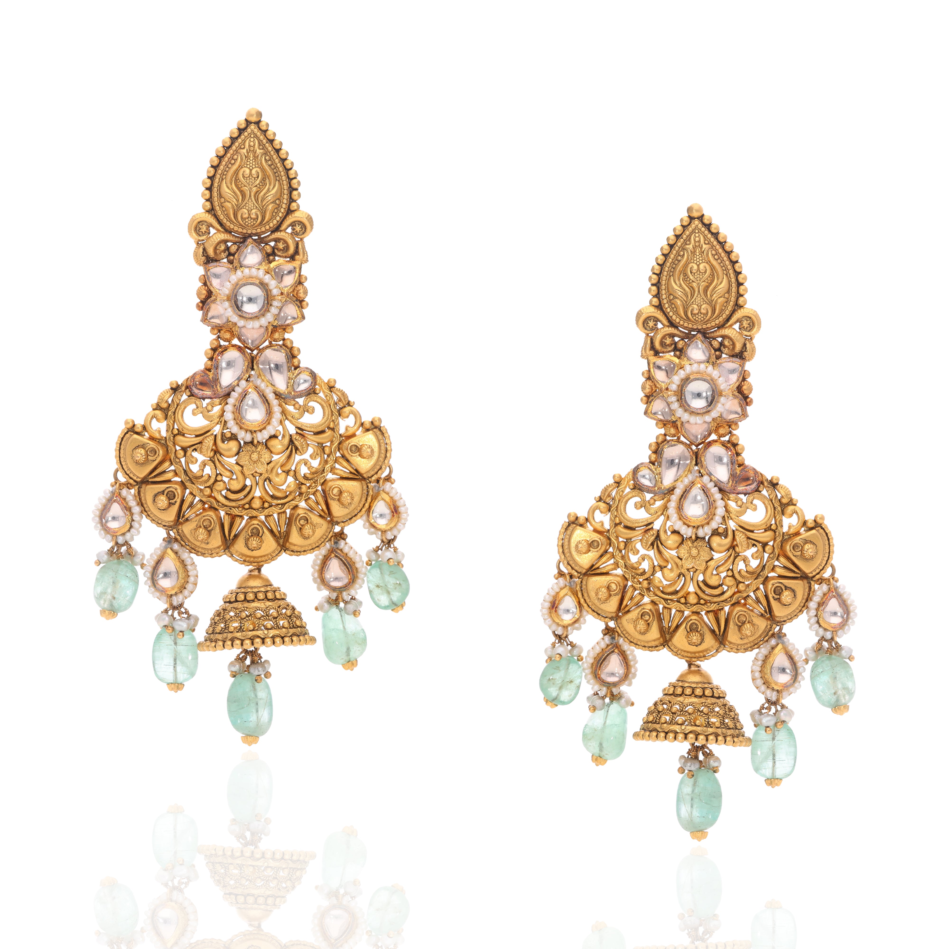 Meher Pearl Gold jhumka