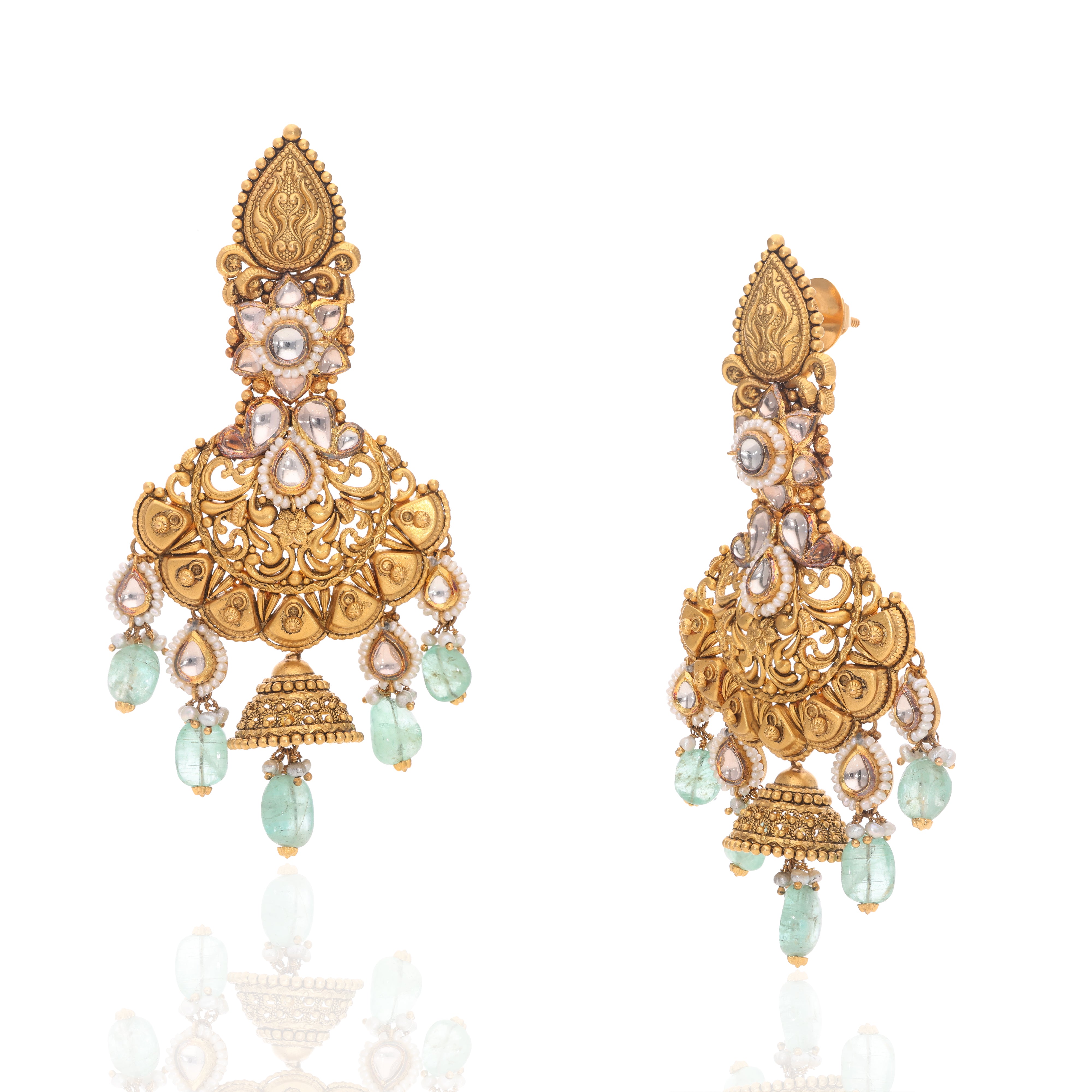 Meher Pearl Gold jhumka