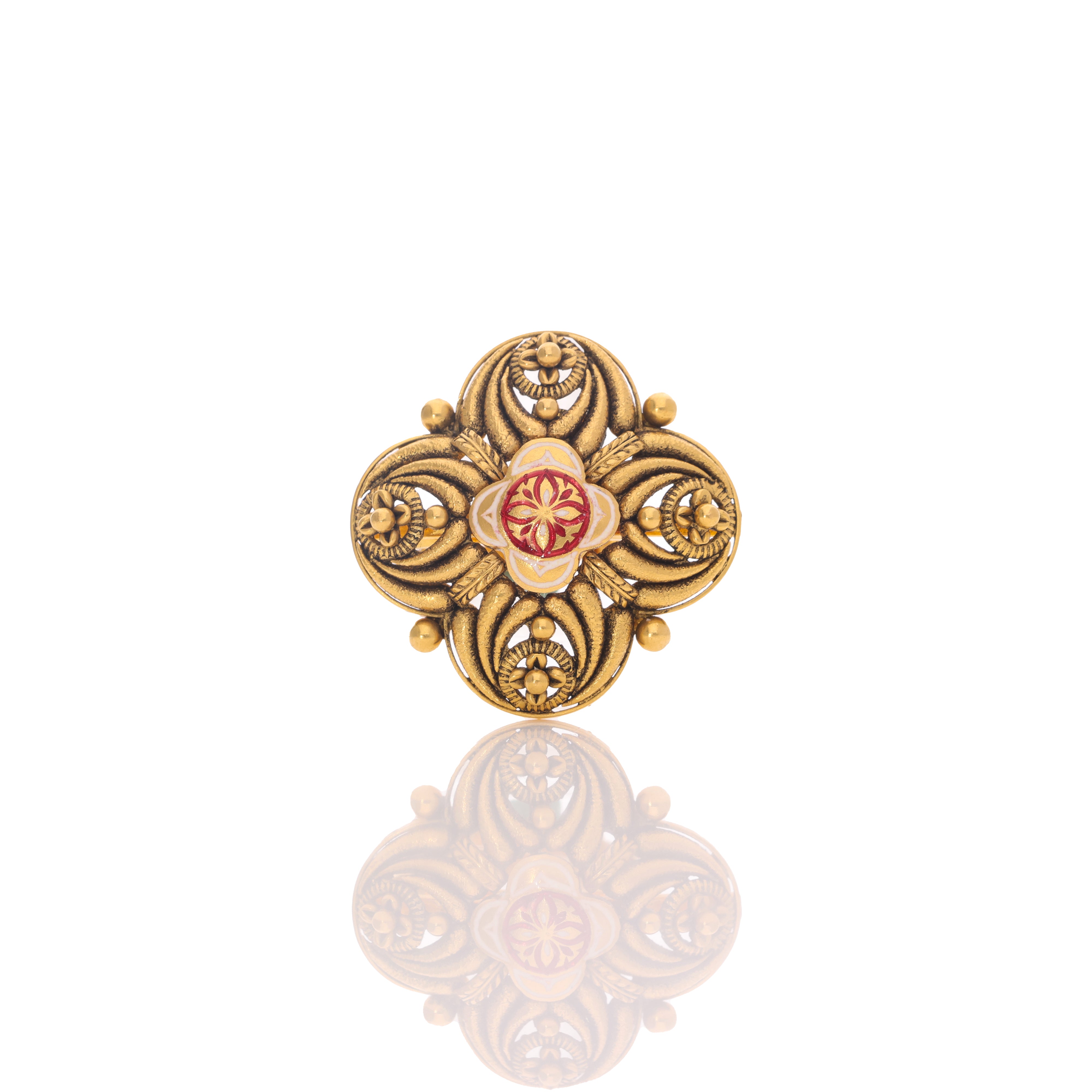Vintage Blossom Gold Ring
