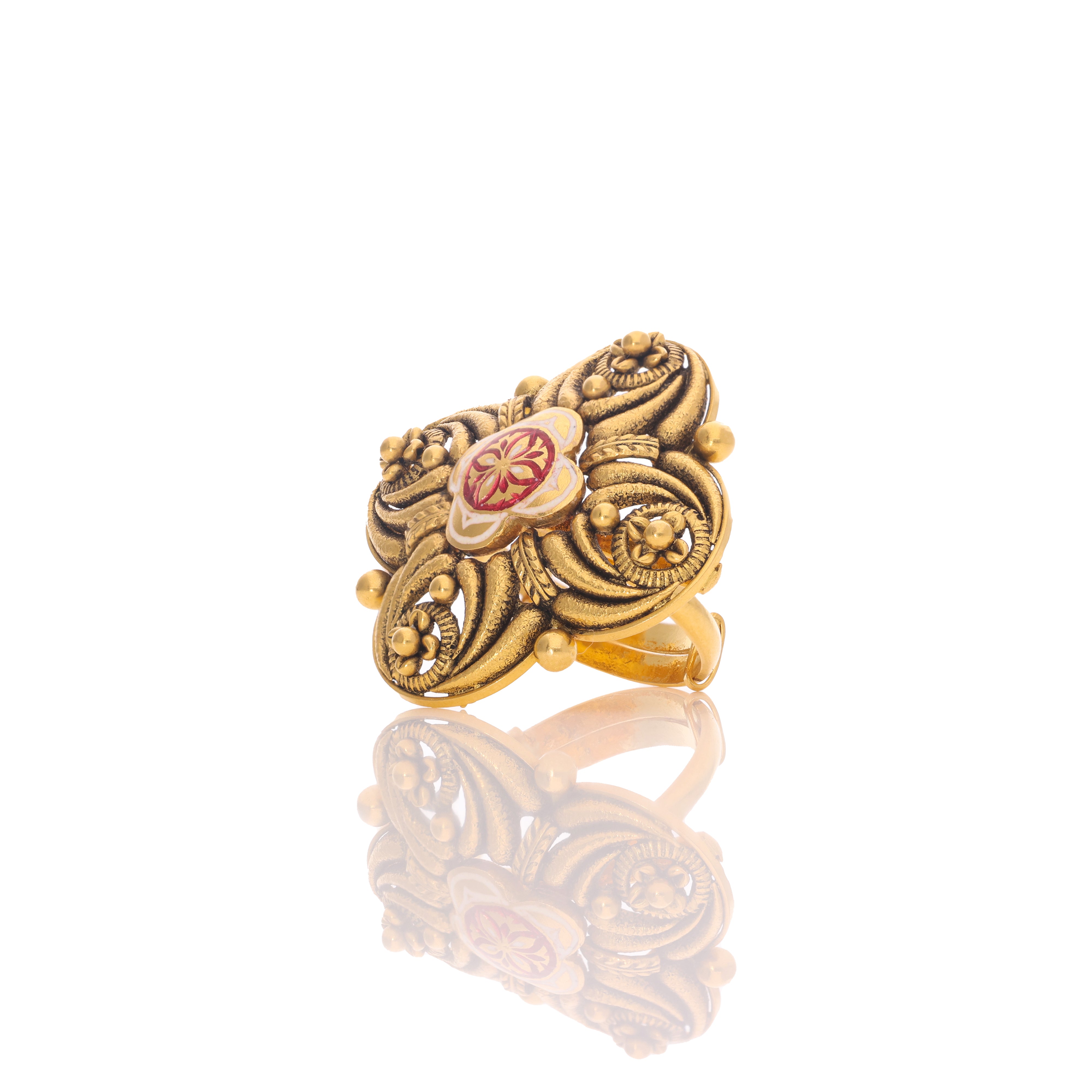Vintage Blossom Gold Ring
