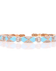 Aqua Sapphire Link Bracelet
