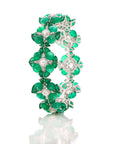 Emerald Rosette Bracelet