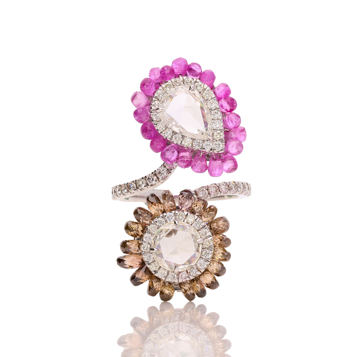 Crystelle Diamond Petal Ring